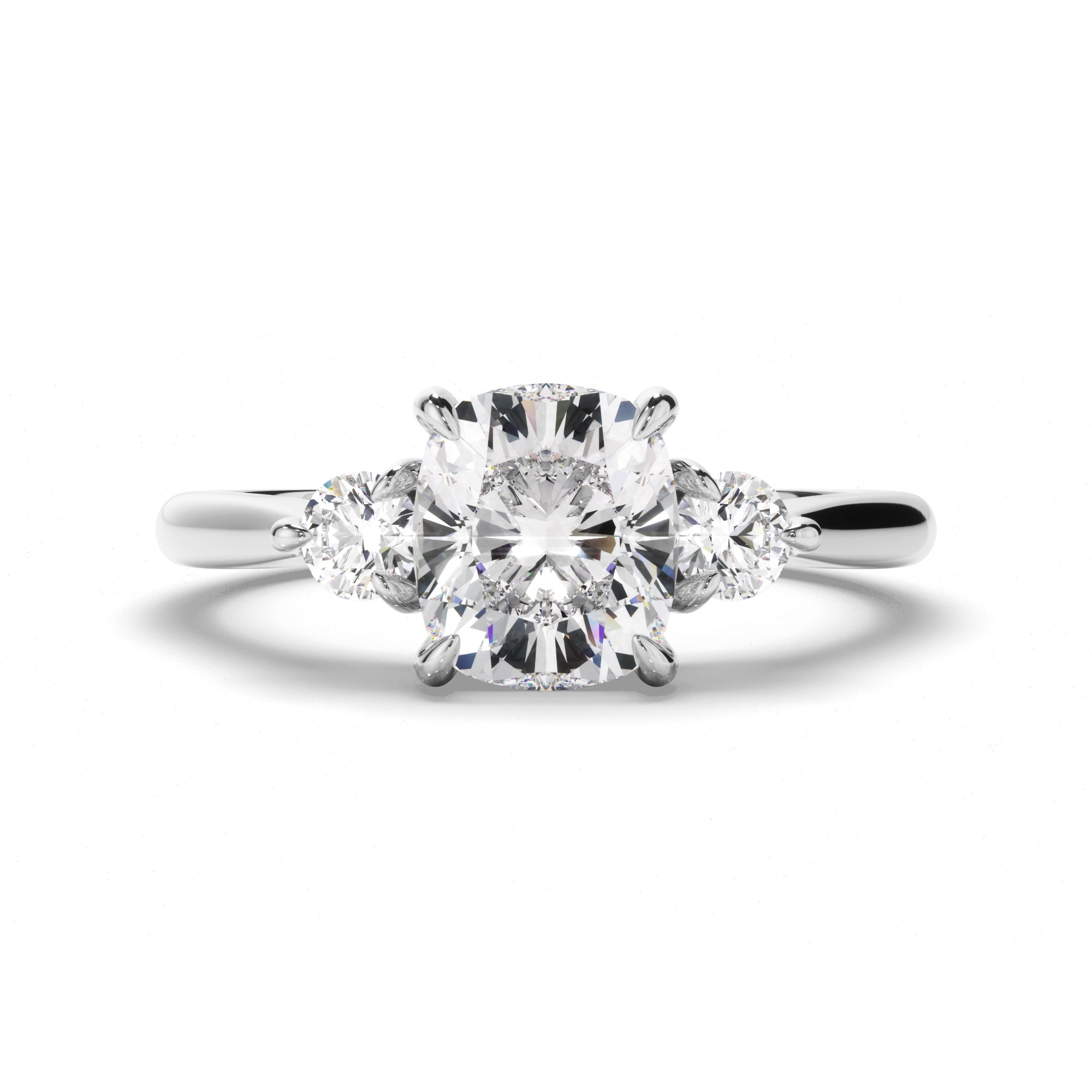 Rosanna - Cushion Cut Diamond Trilogy Engagement Ring