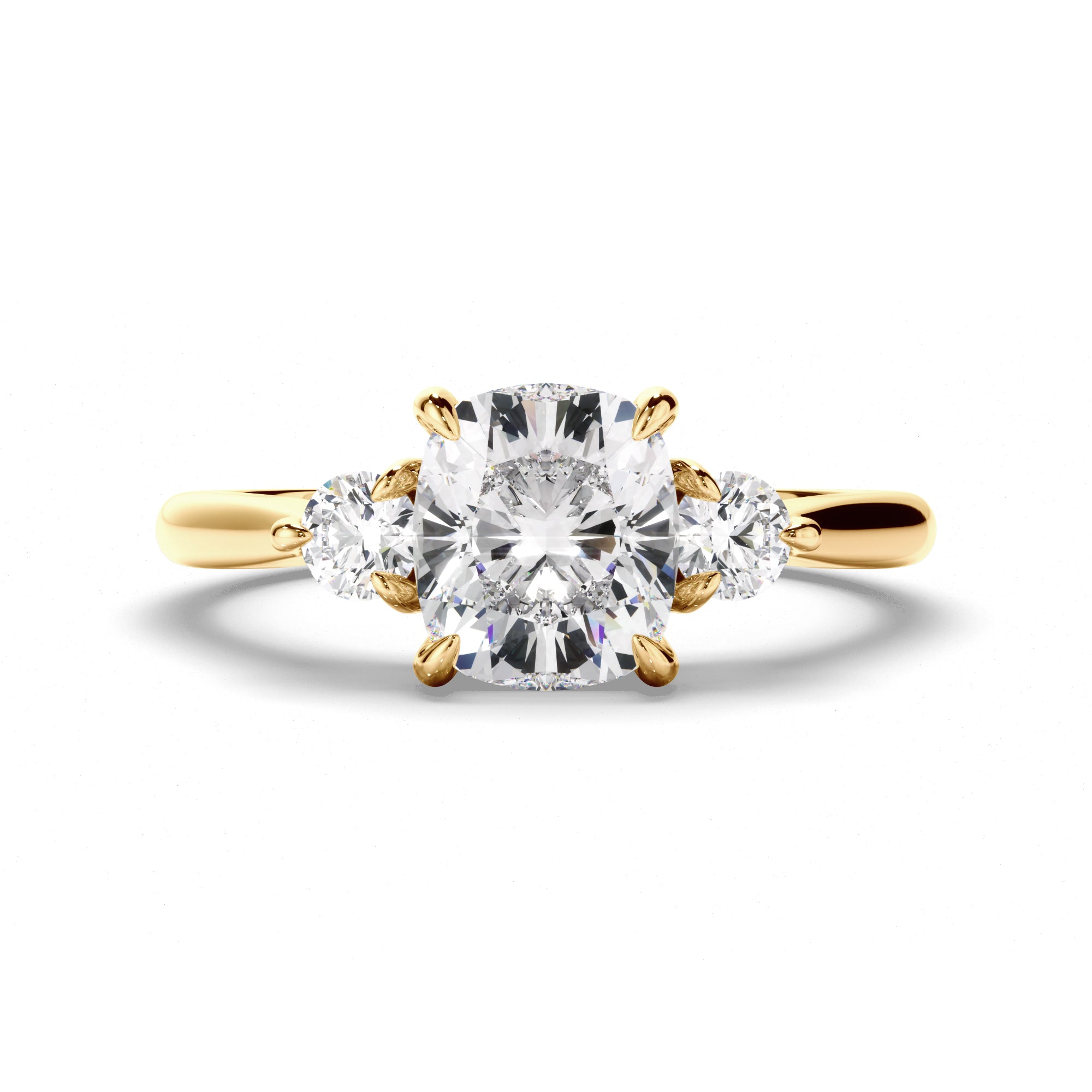 Rosanna - Cushion Cut Diamond Trilogy Engagement Ring
