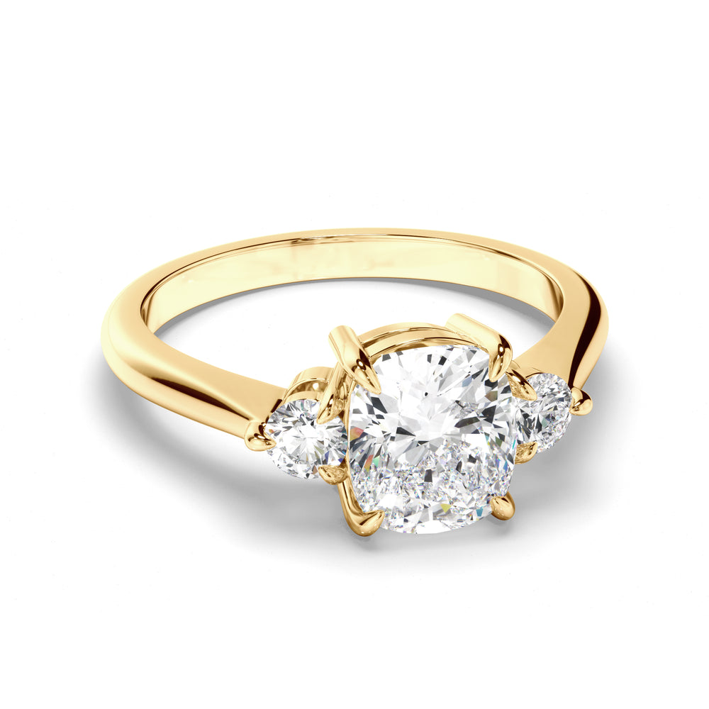 Rosanna - Cushion Cut Diamond Trilogy Engagement Ring