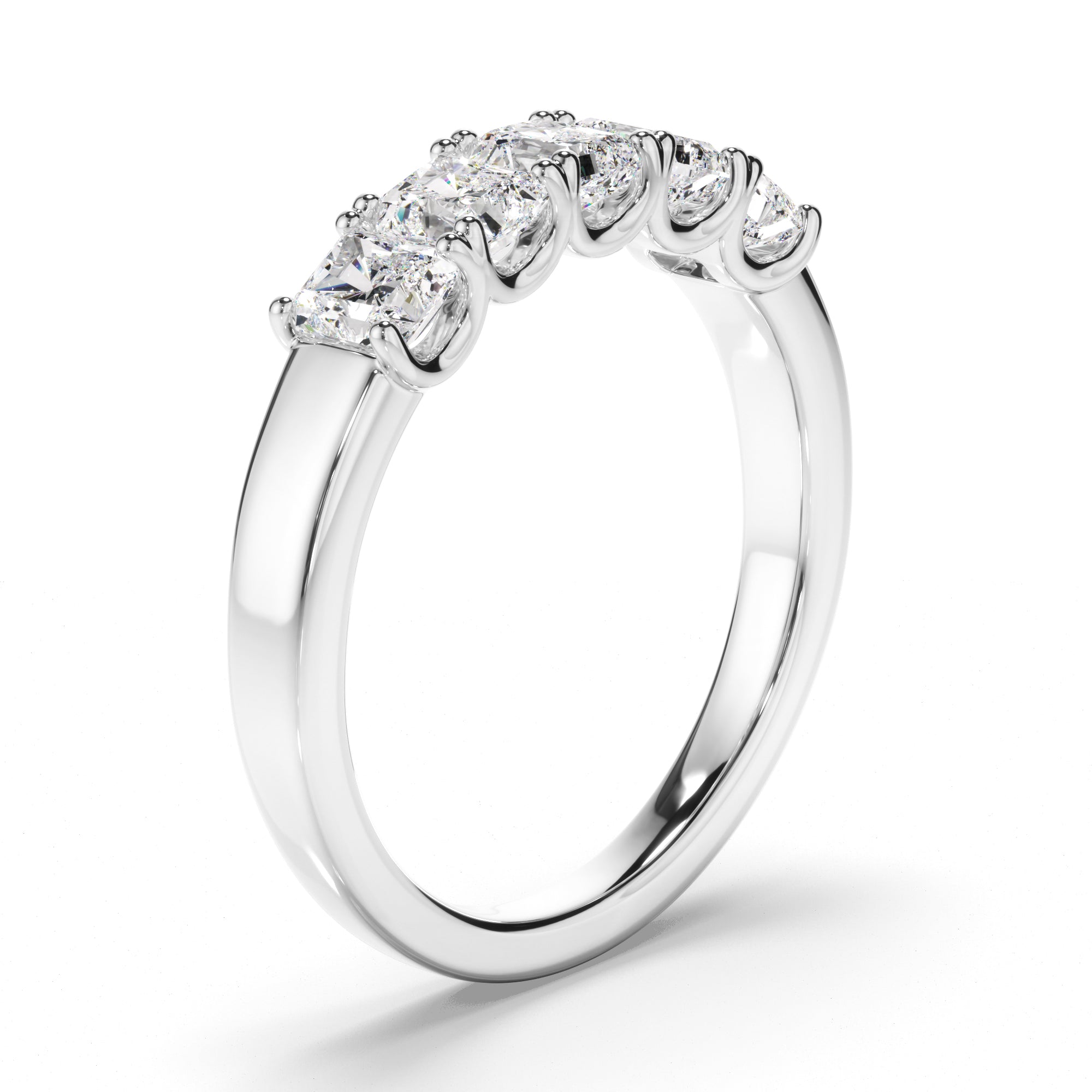 Lucienne - Radiant Cut Diamond Anniversary Ring