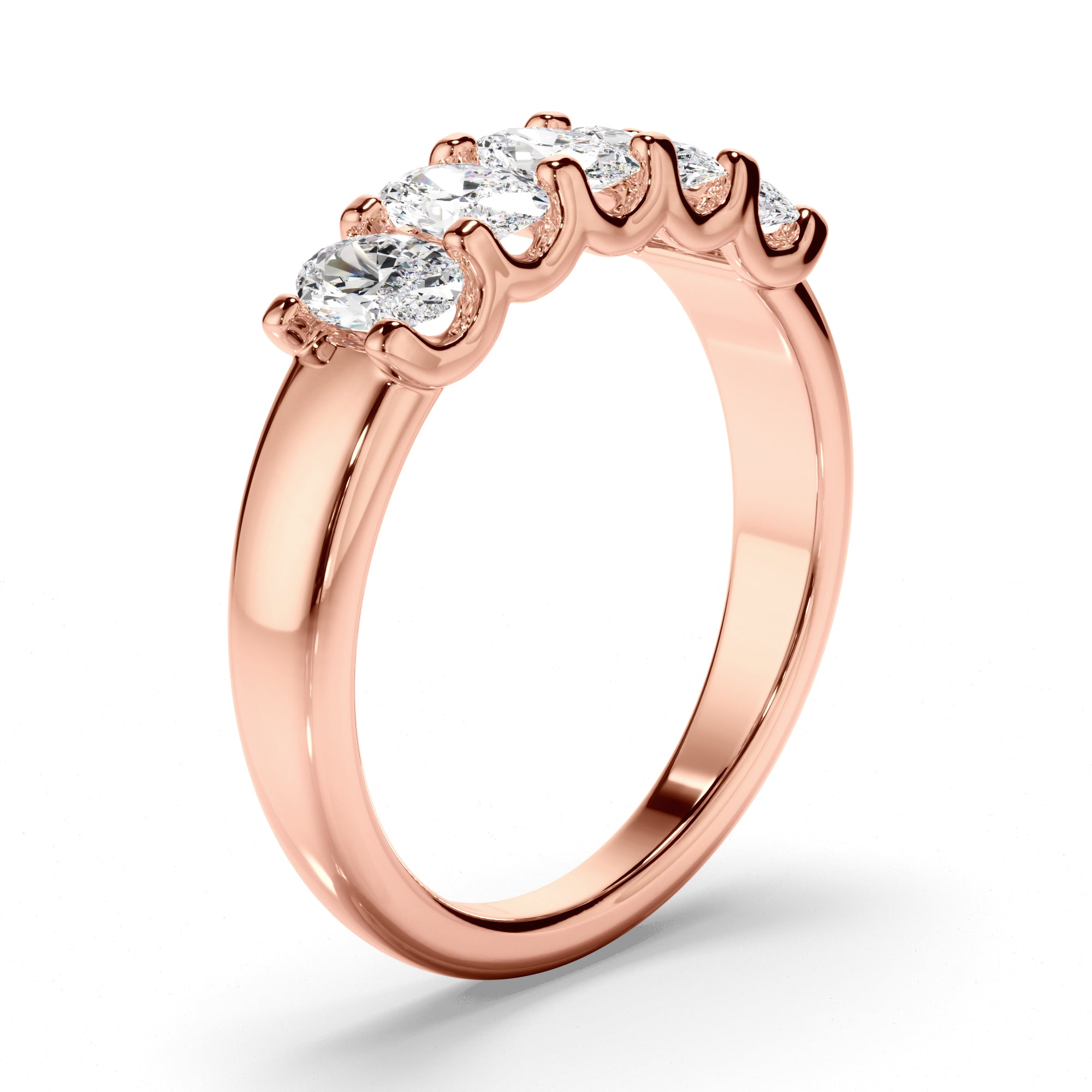 Audrey - Oval Cut Diamond Anniversary Ring
