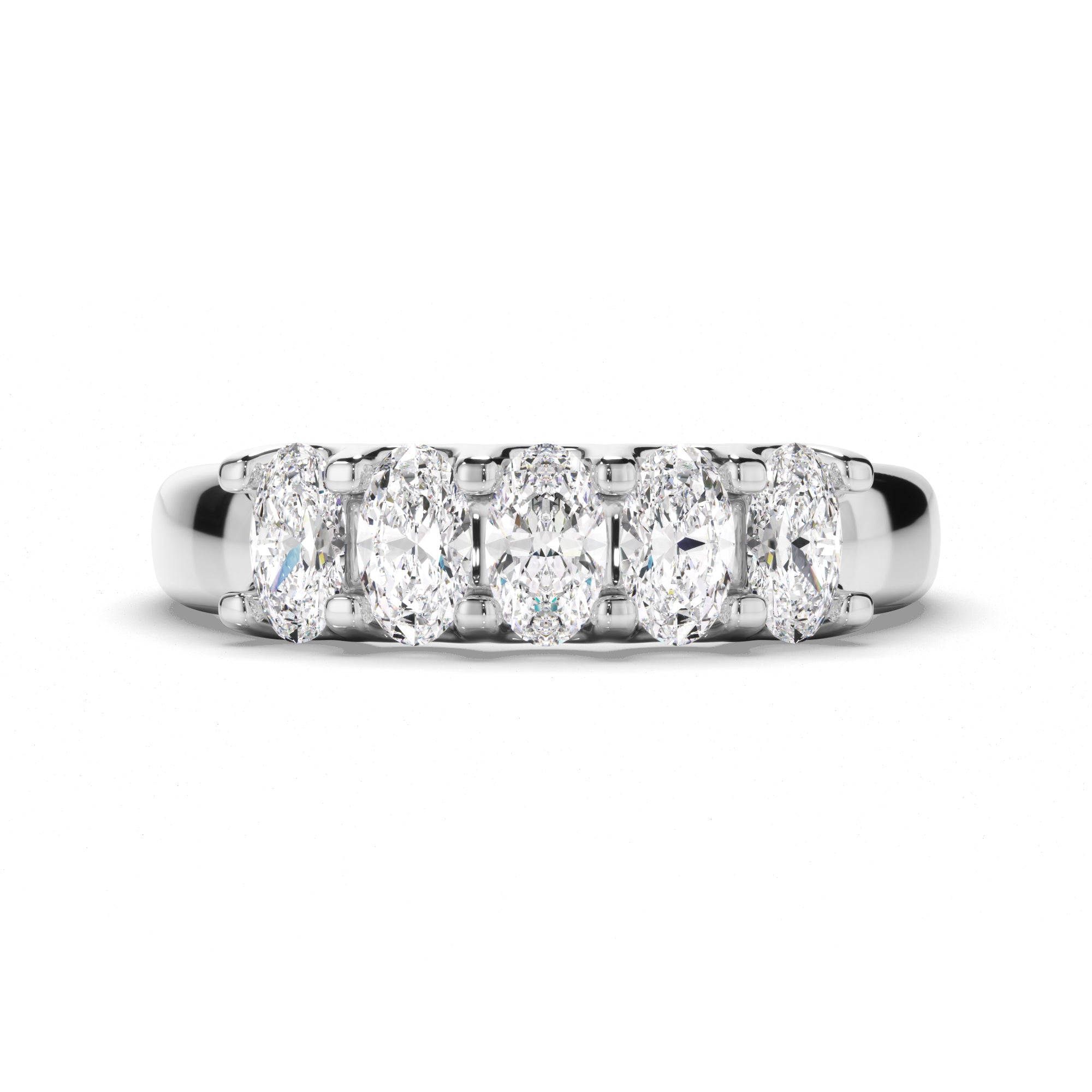 Audrey - Oval Cut Diamond Anniversary Ring