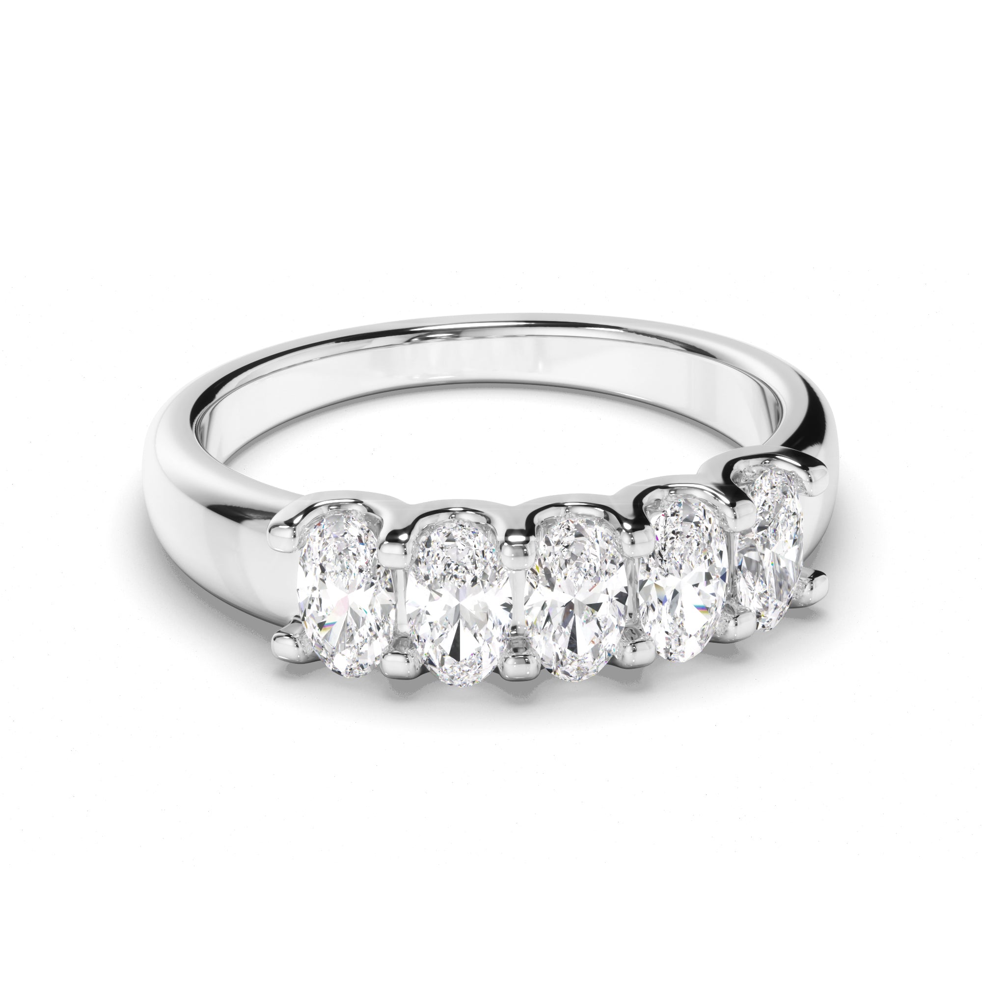 Audrey - Oval Cut Diamond Anniversary Ring