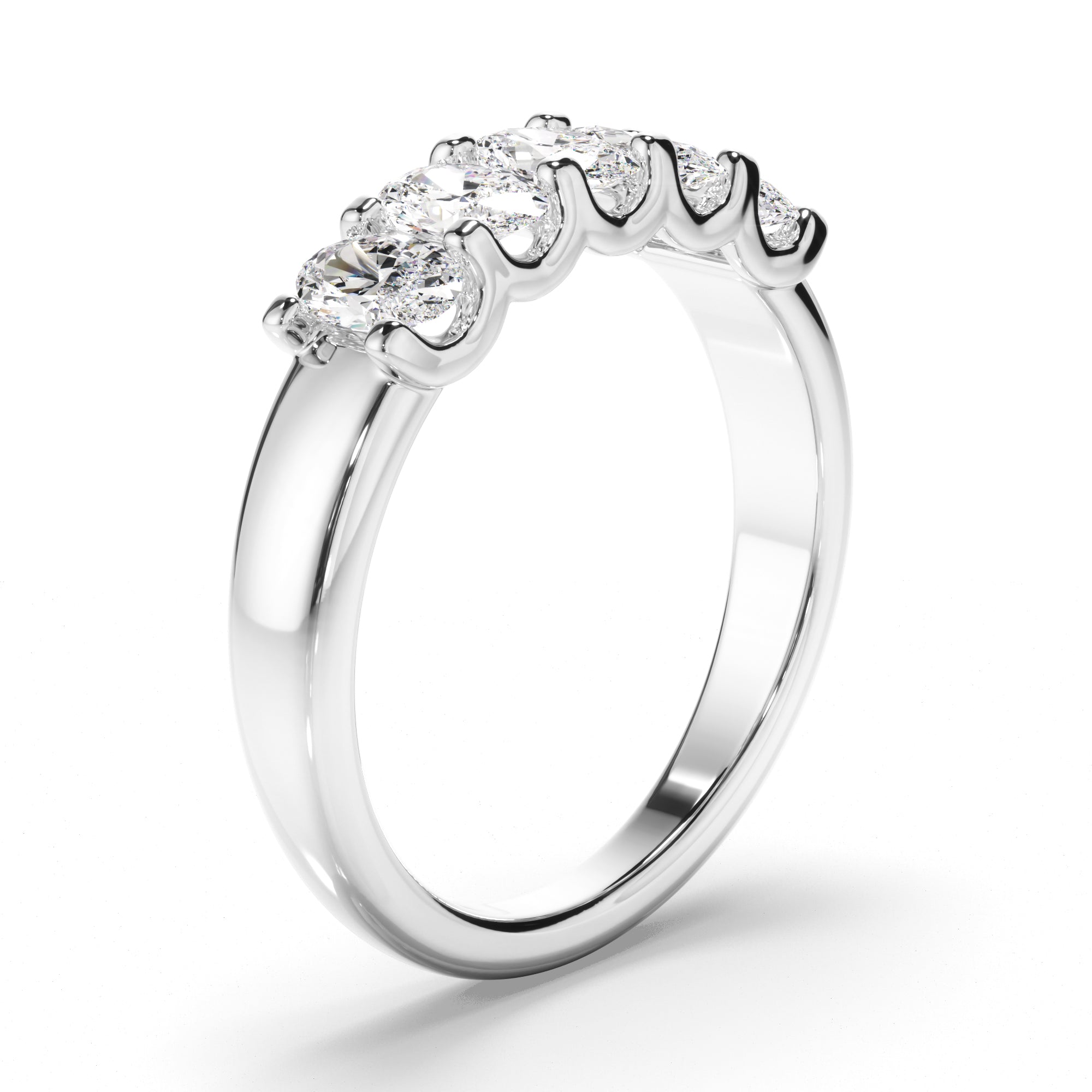 Audrey - Oval Cut Diamond Anniversary Ring