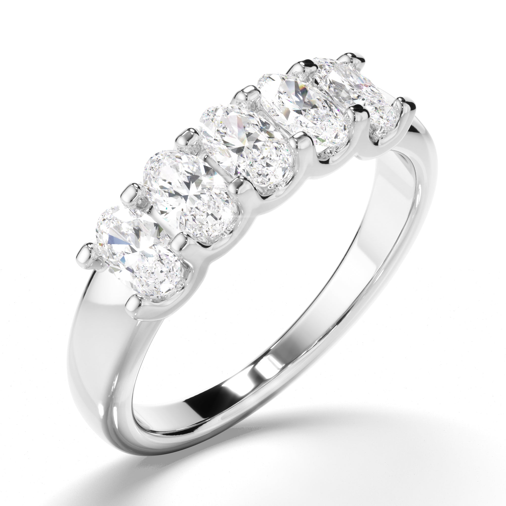 Audrey - Oval Cut Diamond Anniversary Ring