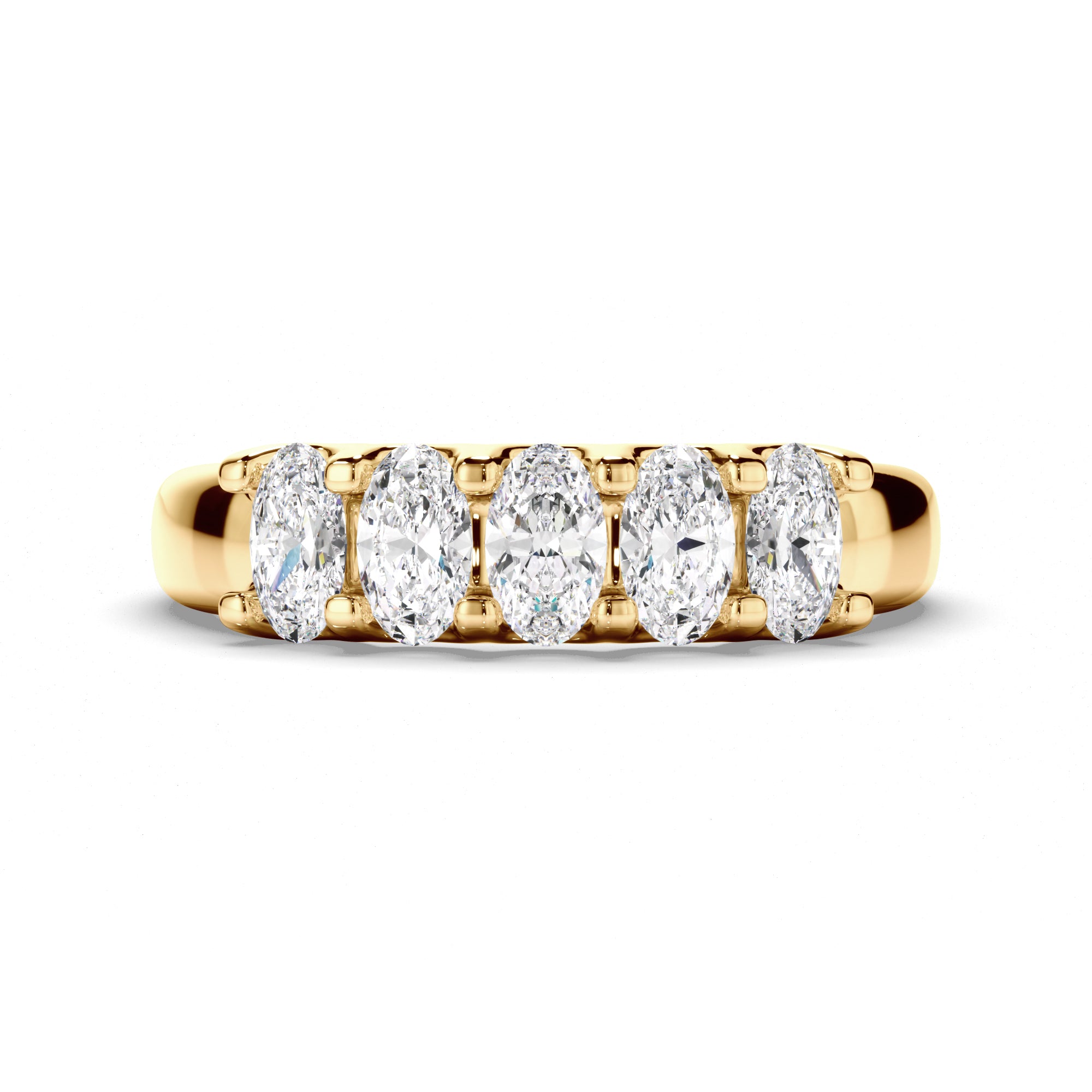 Audrey - Oval Cut Diamond Anniversary Ring