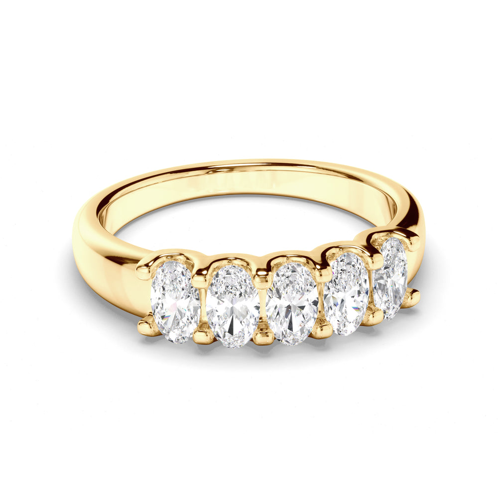 Audrey - Oval Cut Diamond Anniversary Ring
