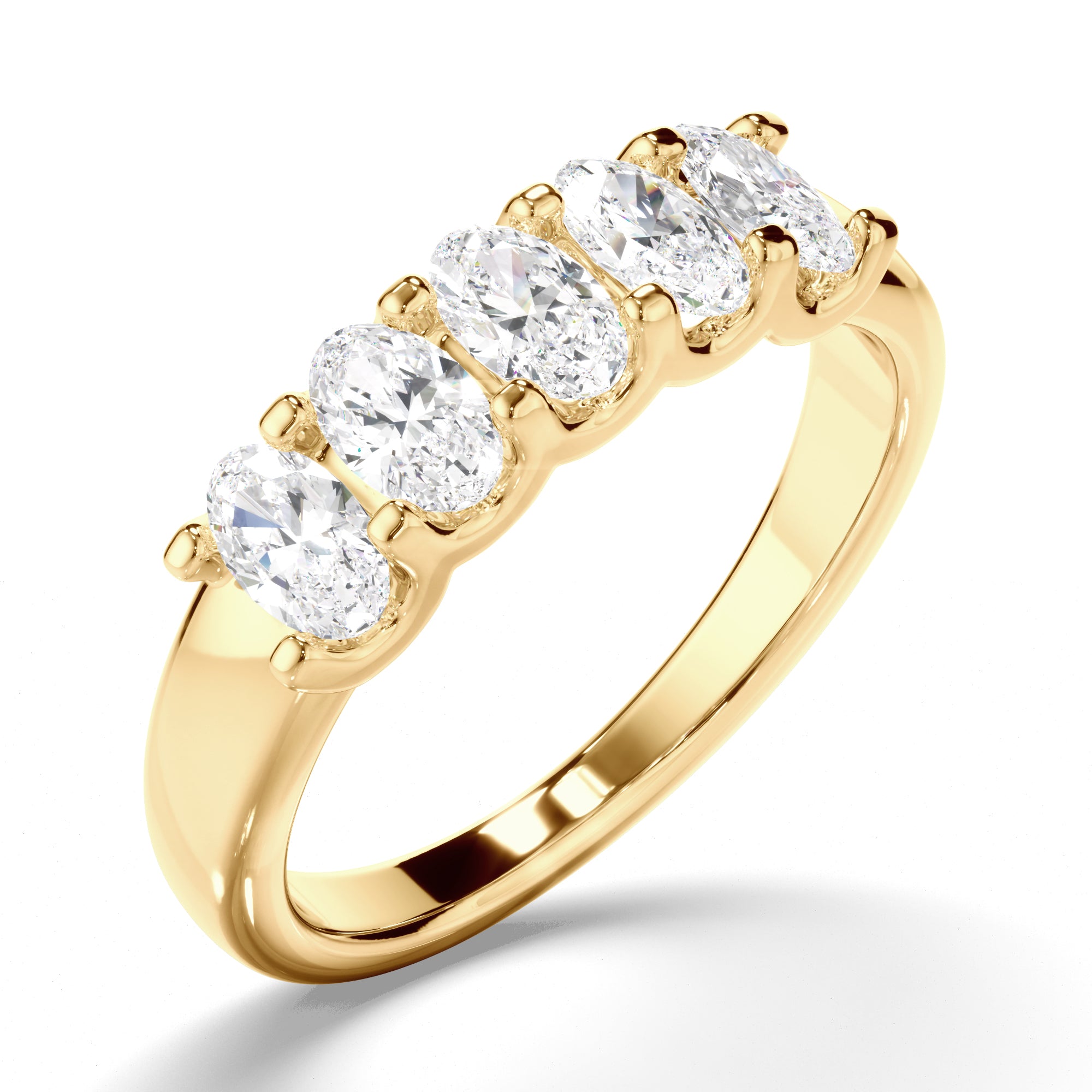 Audrey - Oval Cut Diamond Anniversary Ring