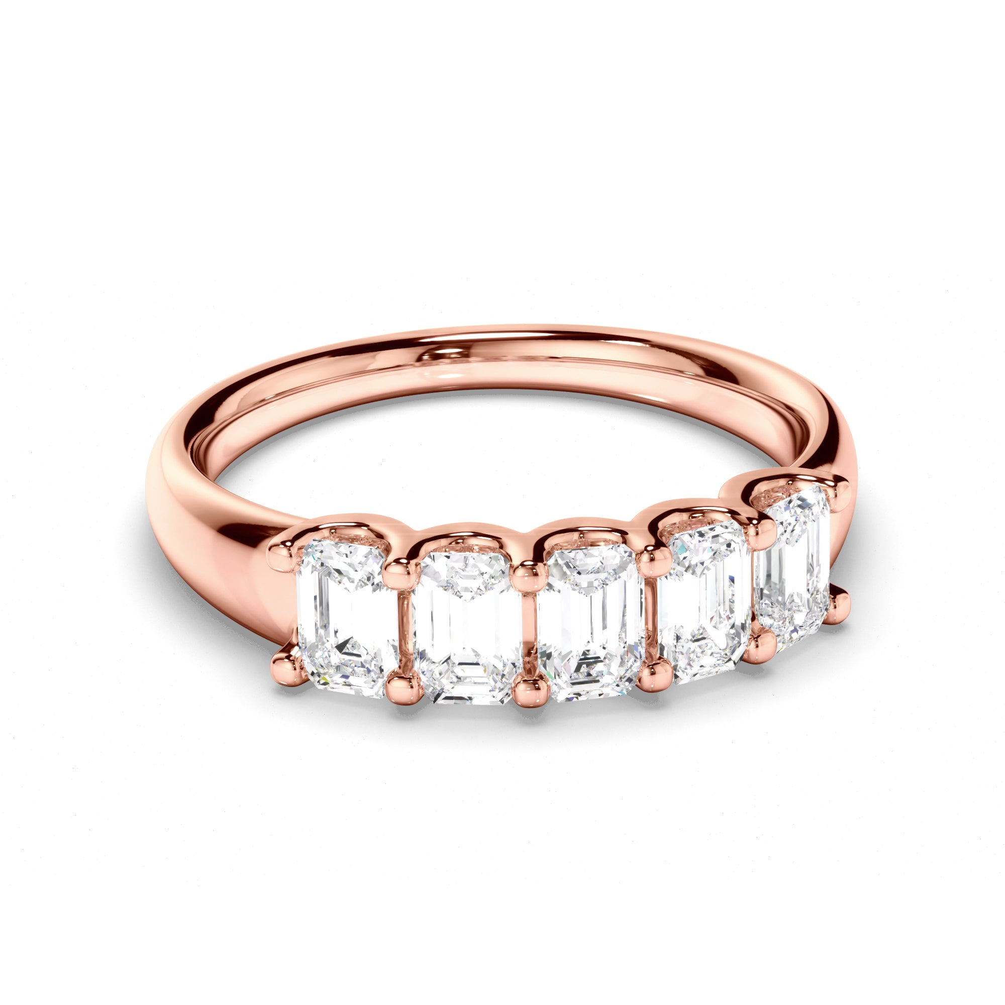 Elianna - Emerald Cut Diamond Anniversary Ring