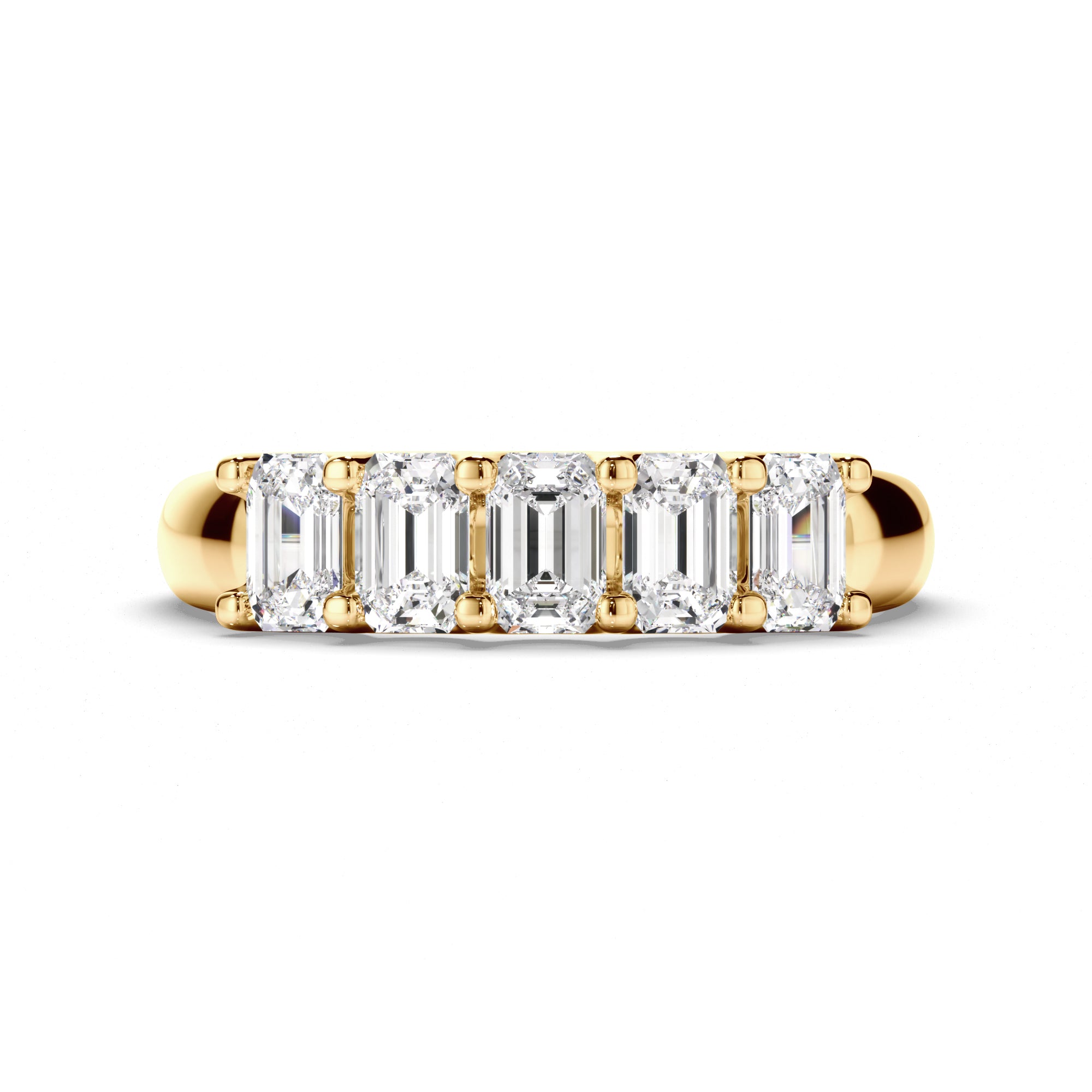 Elianna - Emerald Cut Diamond Anniversary Ring