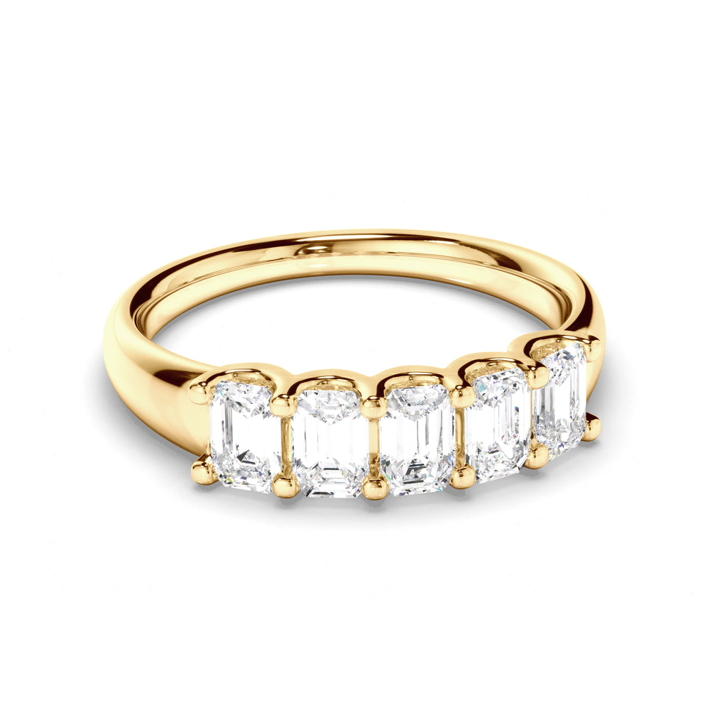 Elianna - Emerald Cut Diamond Anniversary Ring
