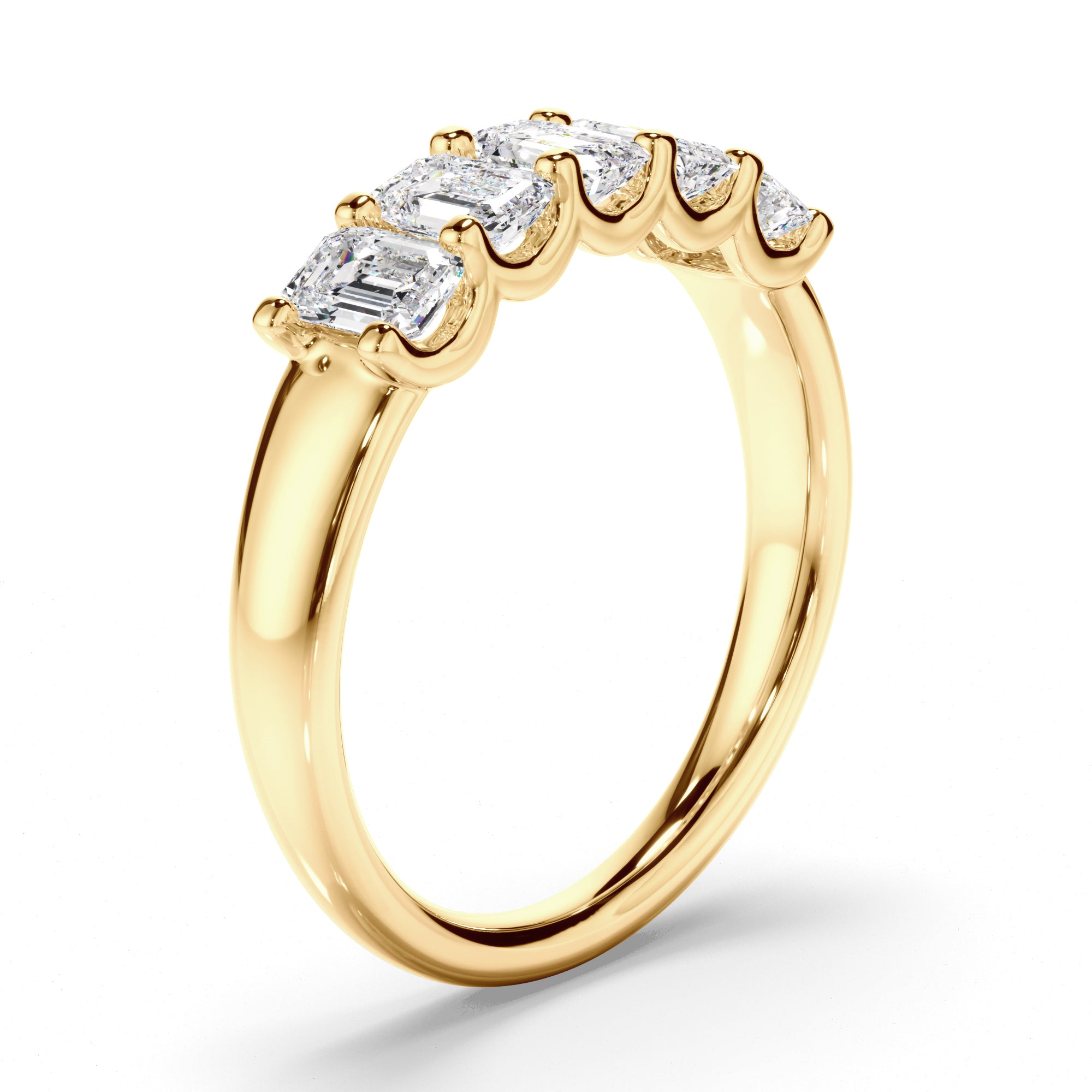 Elianna - Emerald Cut Diamond Anniversary Ring