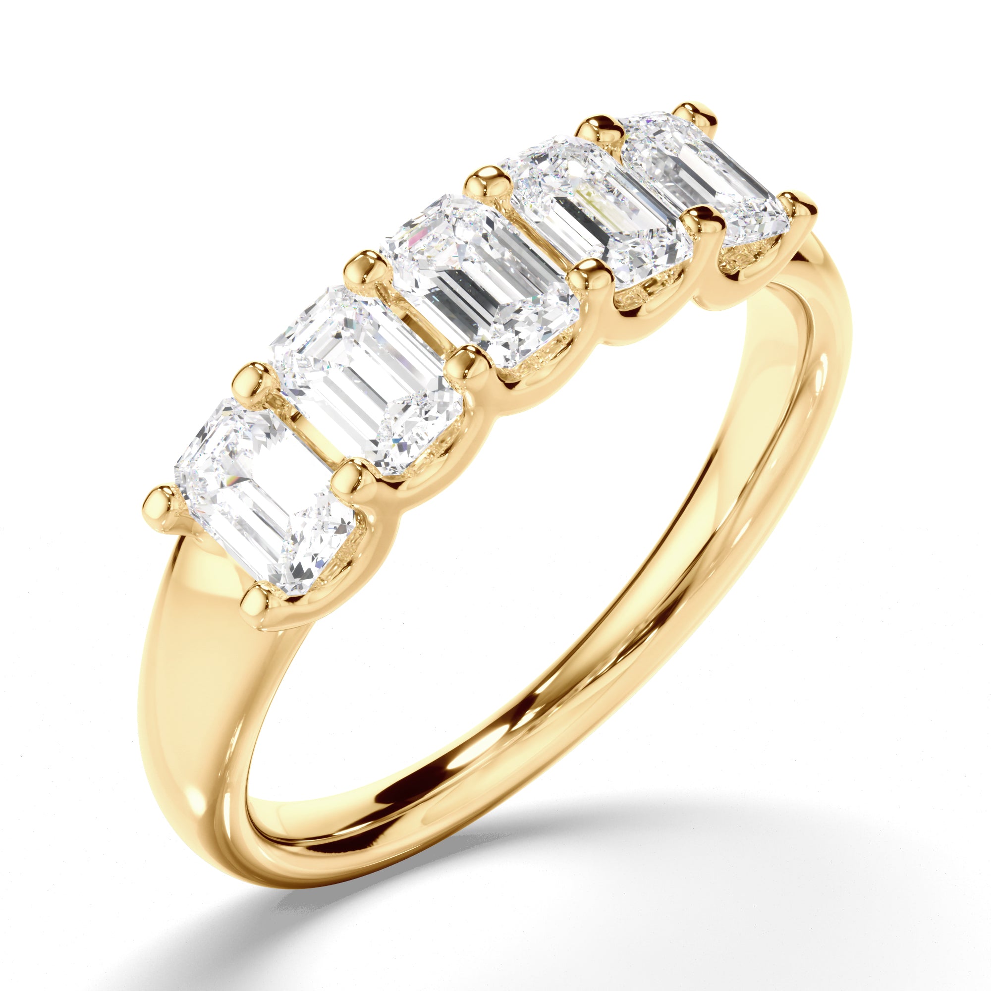 Elianna - Emerald Cut Diamond Anniversary Ring