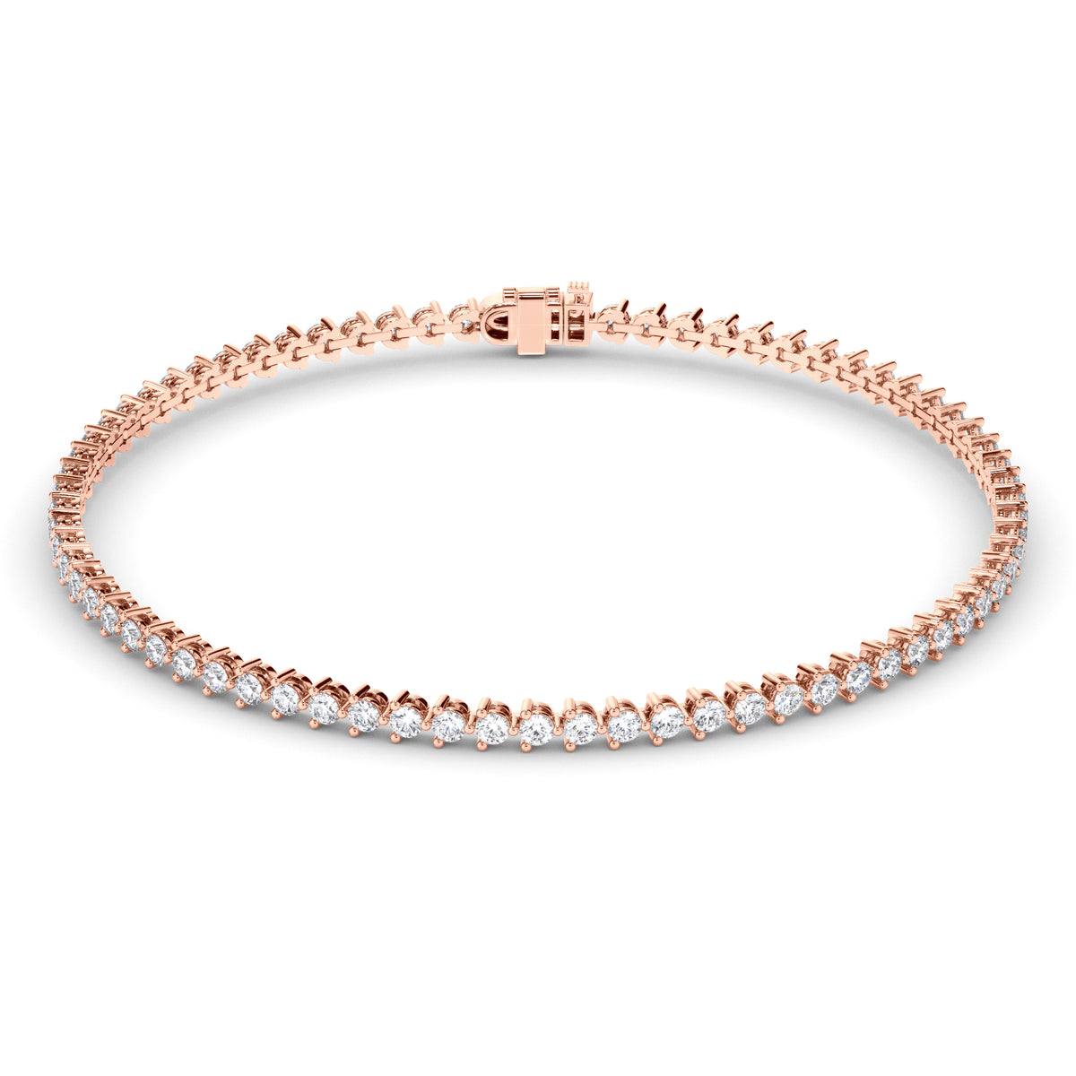 Amelia - Round Brilliant Diamond Tennis Bracelet