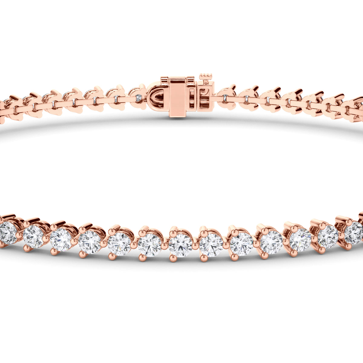Amelia - Round Brilliant Diamond Tennis Bracelet