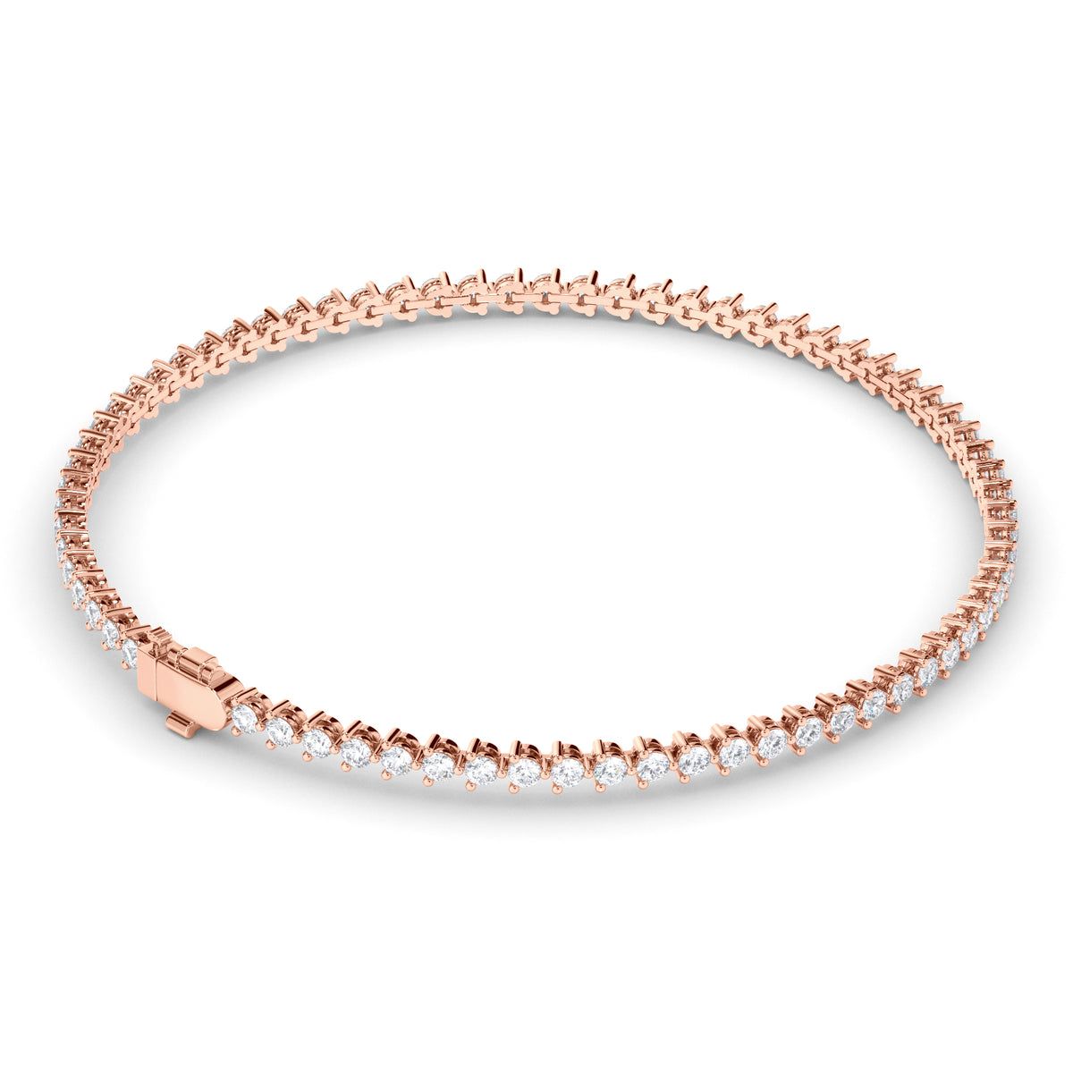 Amelia - Round Brilliant Diamond Tennis Bracelet