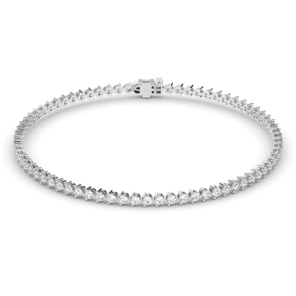 Amelia - Round Brilliant Diamond Tennis Bracelet