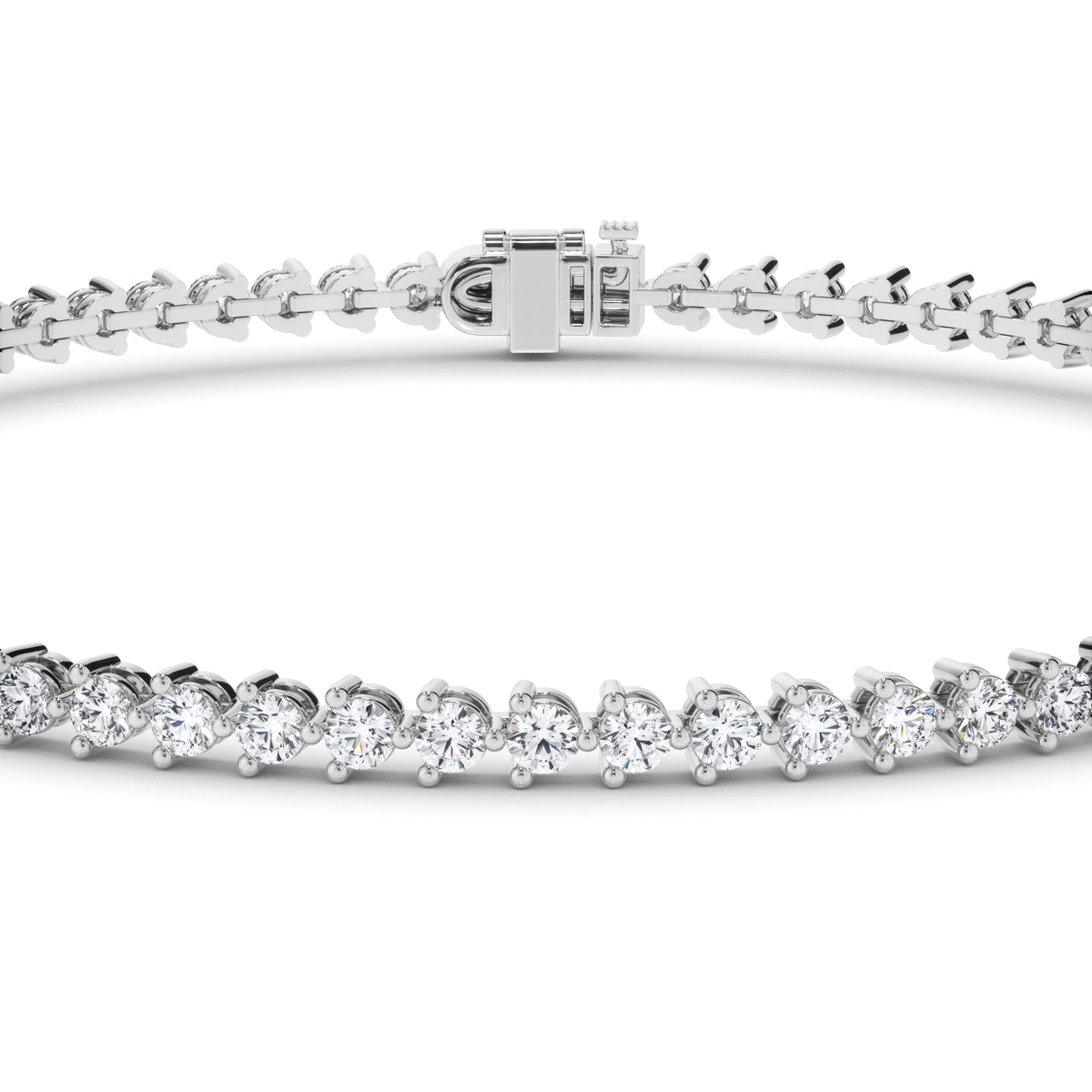 Amelia - Round Brilliant Diamond Tennis Bracelet