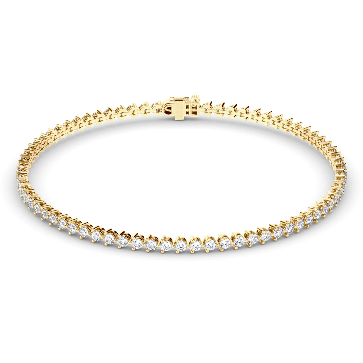 Amelia - Round Brilliant Diamond Tennis Bracelet