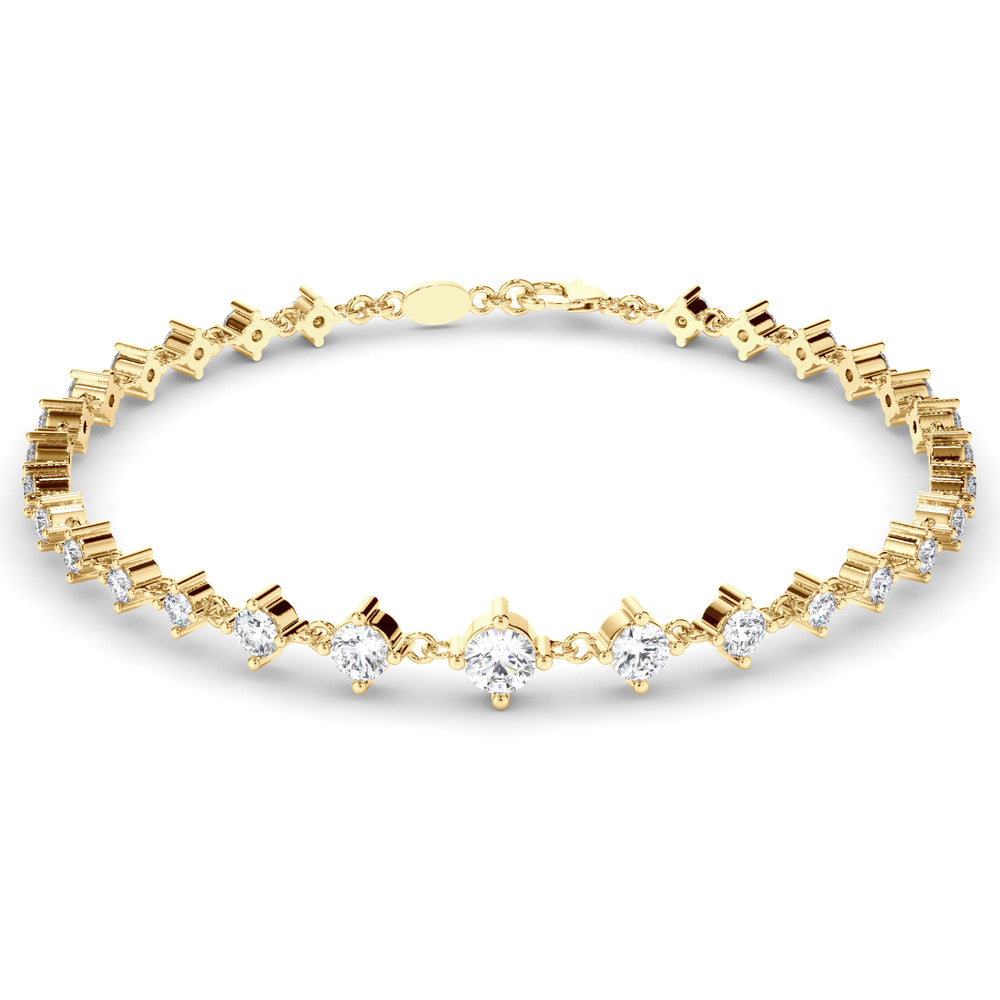 Paloma - Graduated Round Brilliant Diamond Link Bracelet
