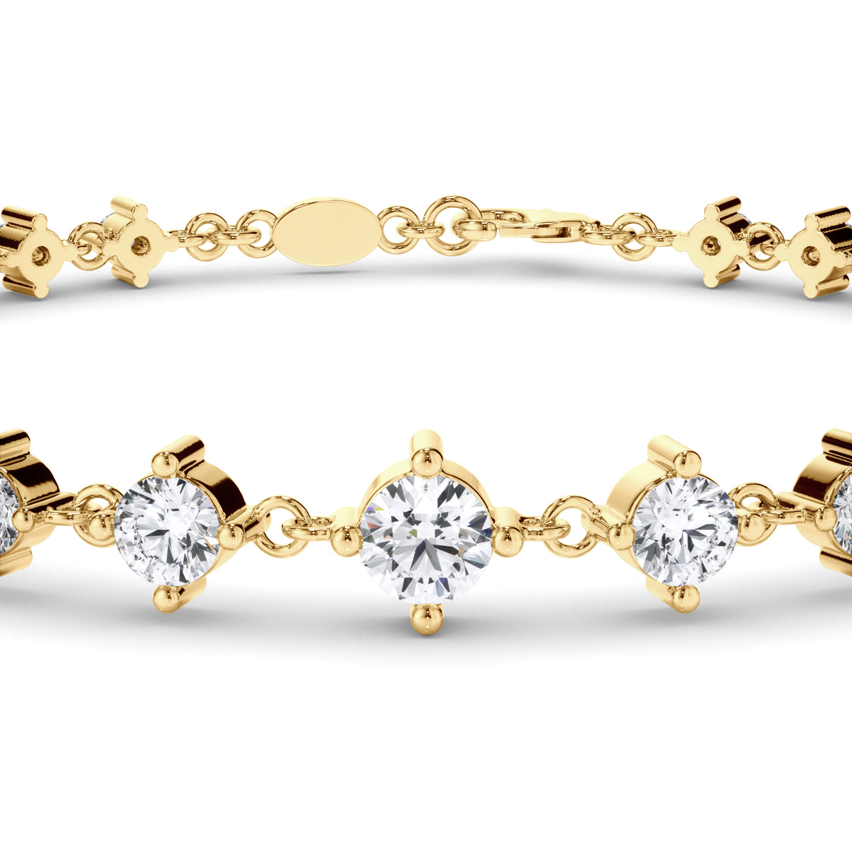 Paloma - Graduated Round Brilliant Diamond Link Bracelet