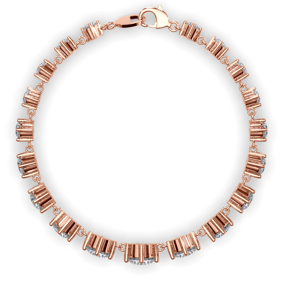Vivienne - Graduated Round Brilliant Diamond Bracelet