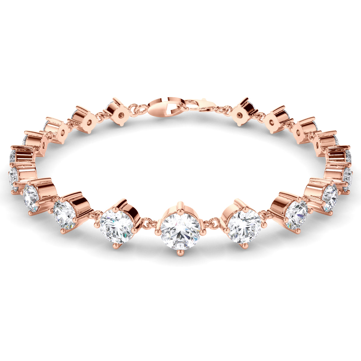 Vivienne - Graduated Round Brilliant Diamond Bracelet
