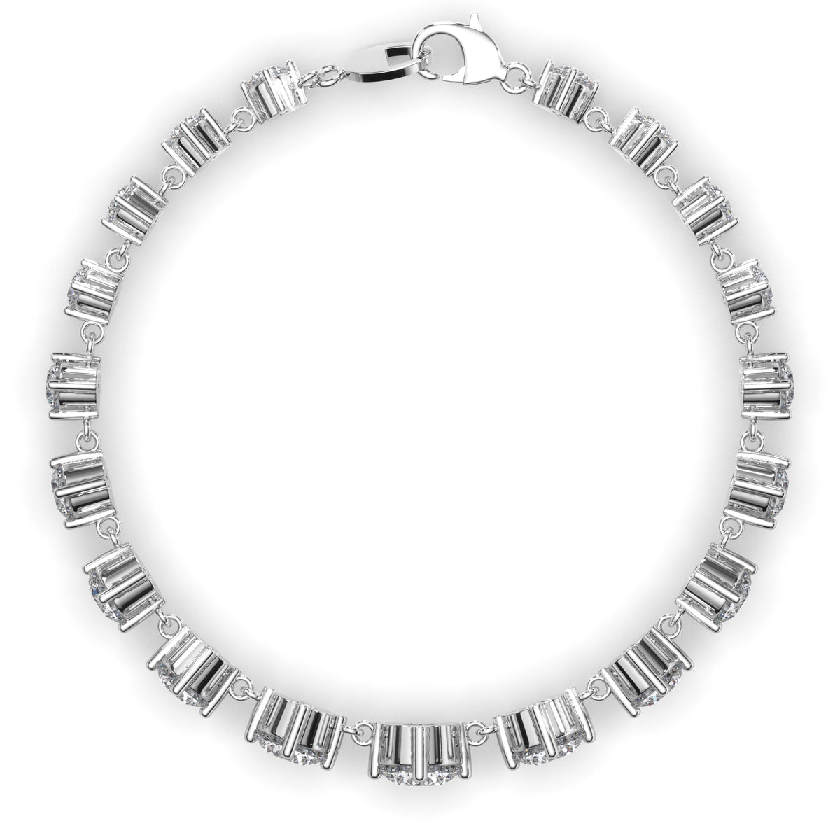 Vivienne - Graduated Round Brilliant Diamond Bracelet