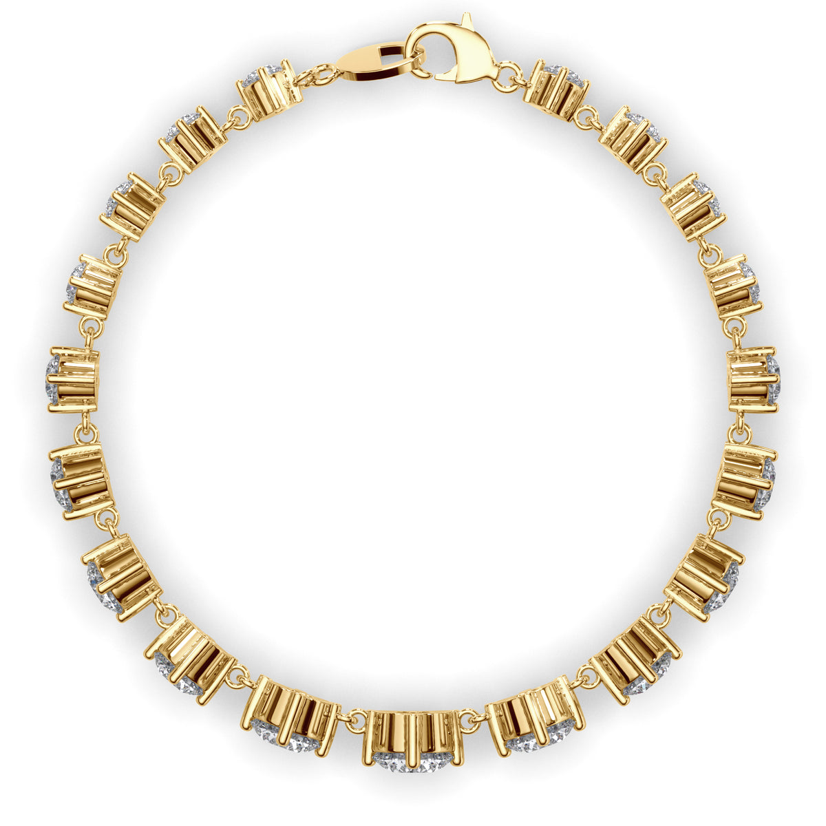 Vivienne - Graduated Round Brilliant Diamond Bracelet
