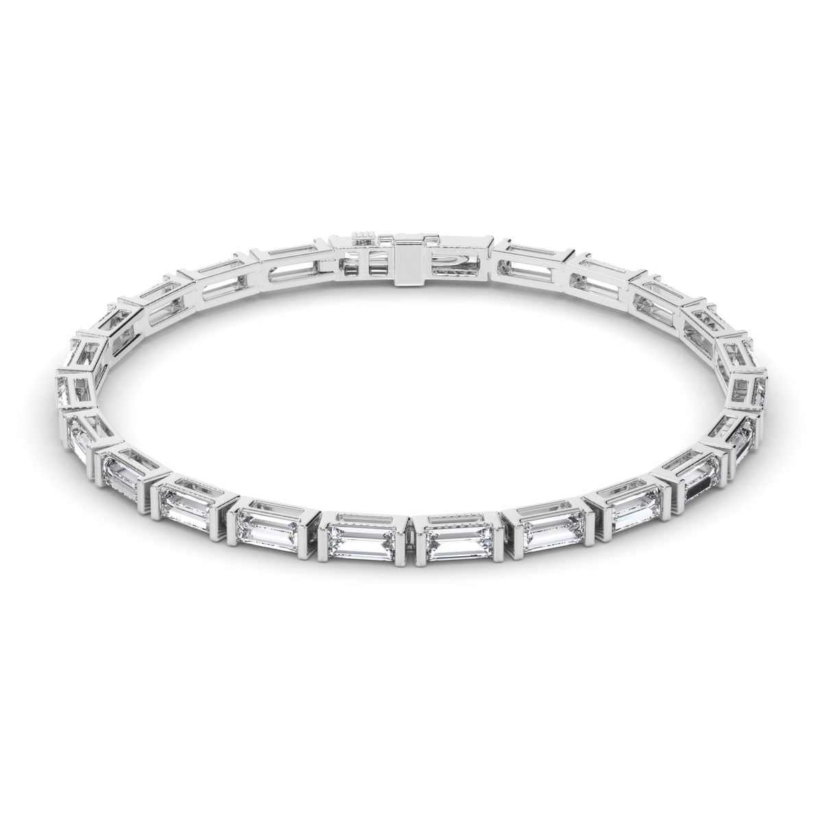 Kaia - East-West Baguette Diamond Tennis Bracelet