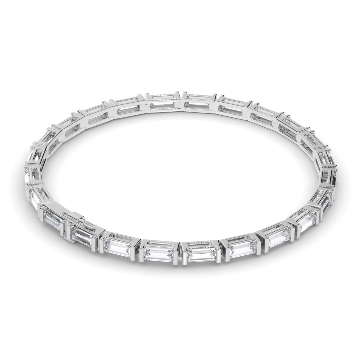 Kaia - East-West Baguette Diamond Tennis Bracelet
