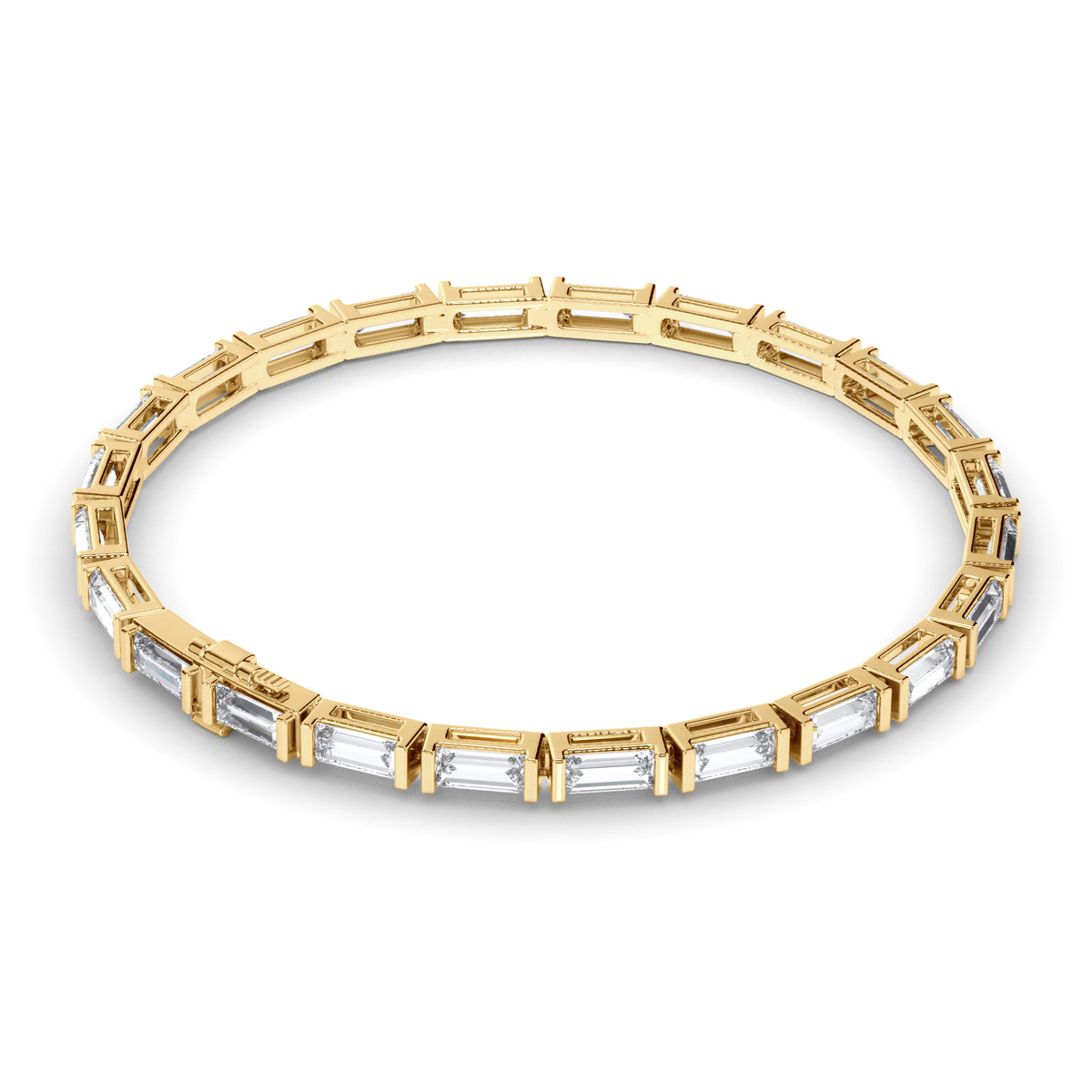 Kaia - East-West Baguette Diamond Tennis Bracelet