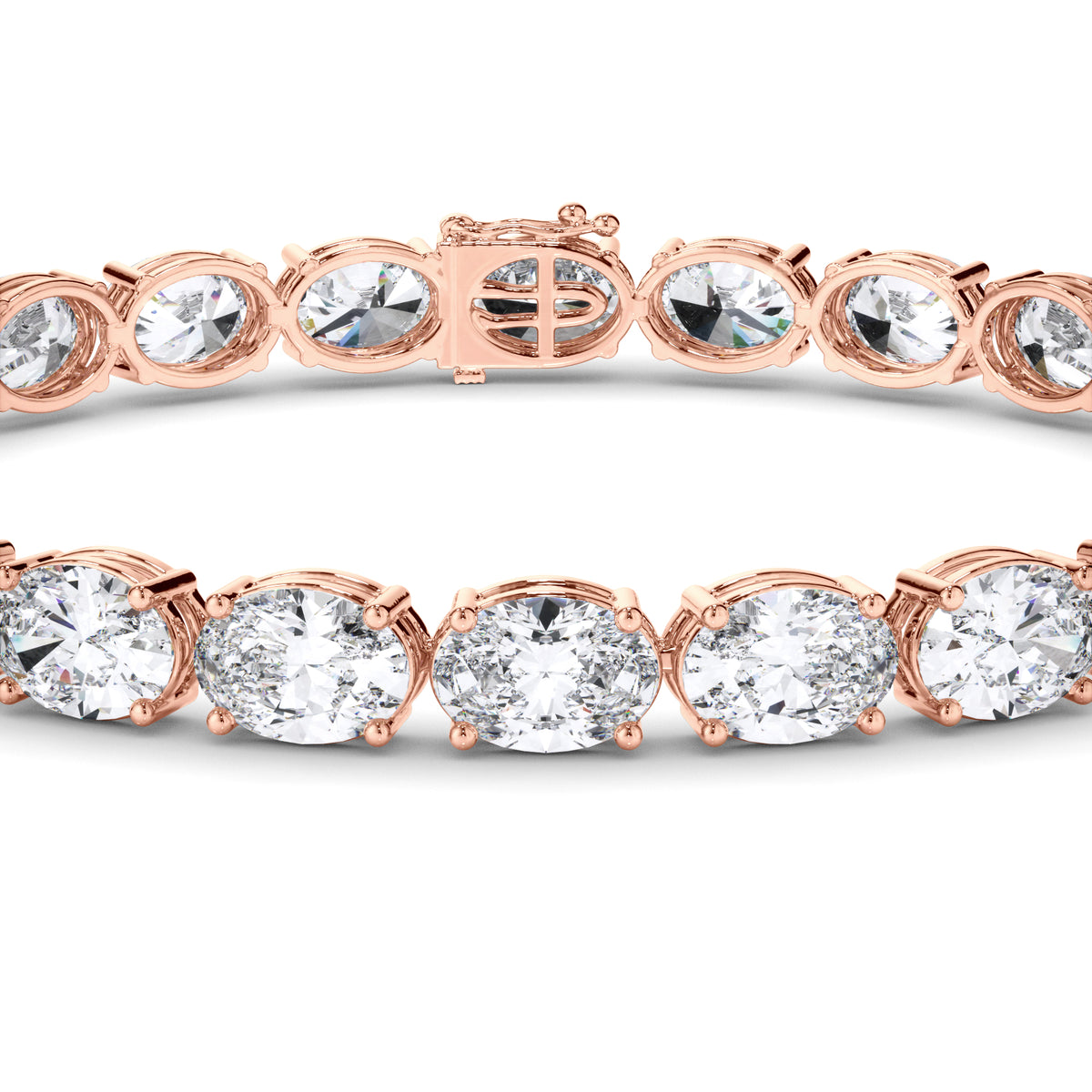 Esme - Oval Diamond Tennis Bracelet