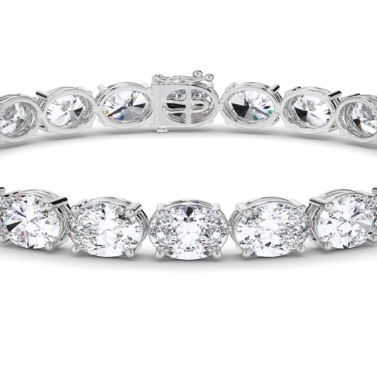 Esme - Oval Diamond Tennis Bracelet