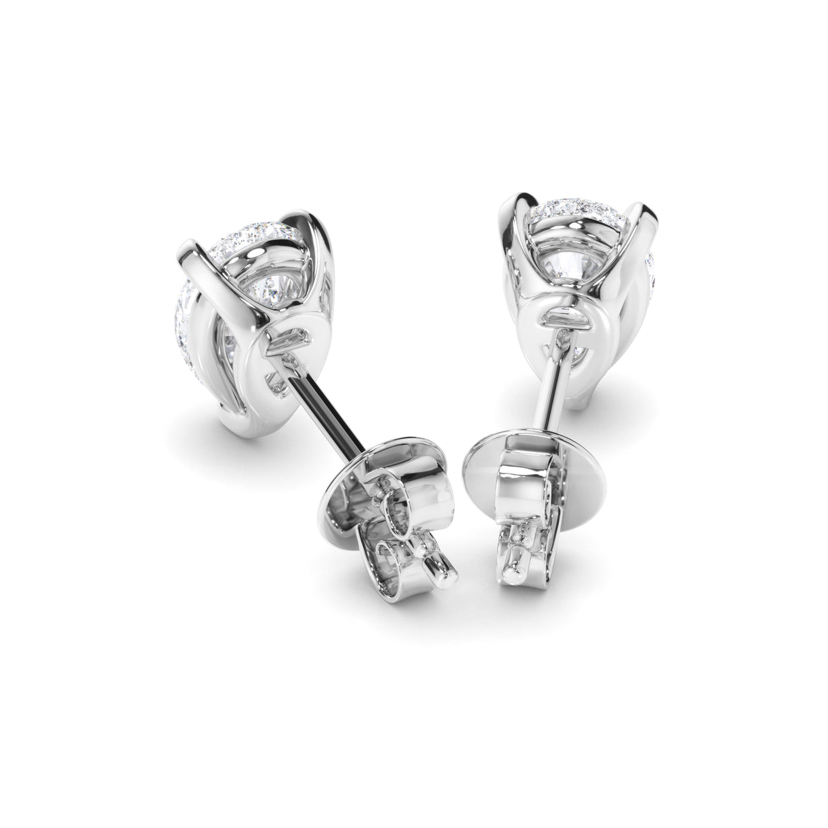 Brielle - Pear Cut Diamond Stud Earrings
