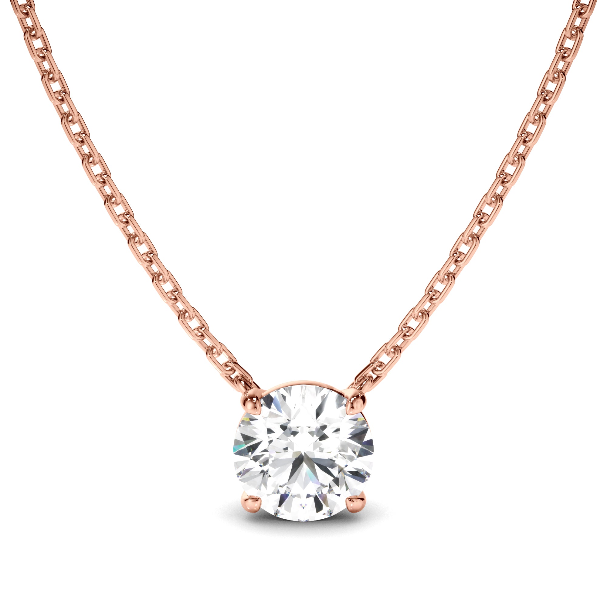 Lune - Round Brilliant Cut Diamond Necklet