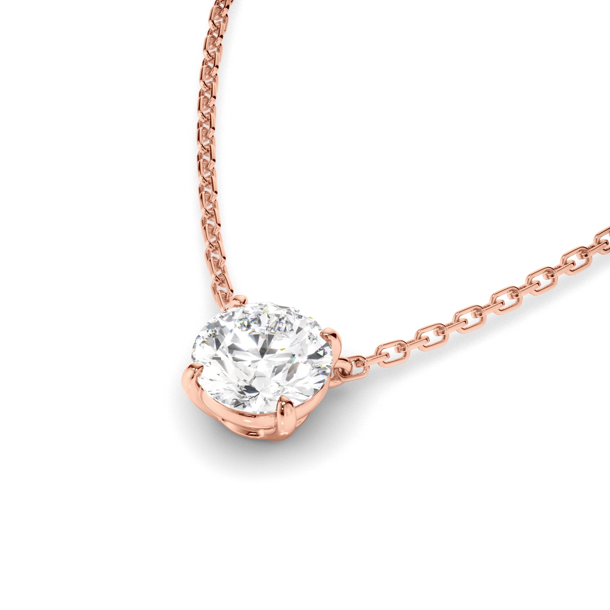 Lune - Round Brilliant Cut Diamond Necklet
