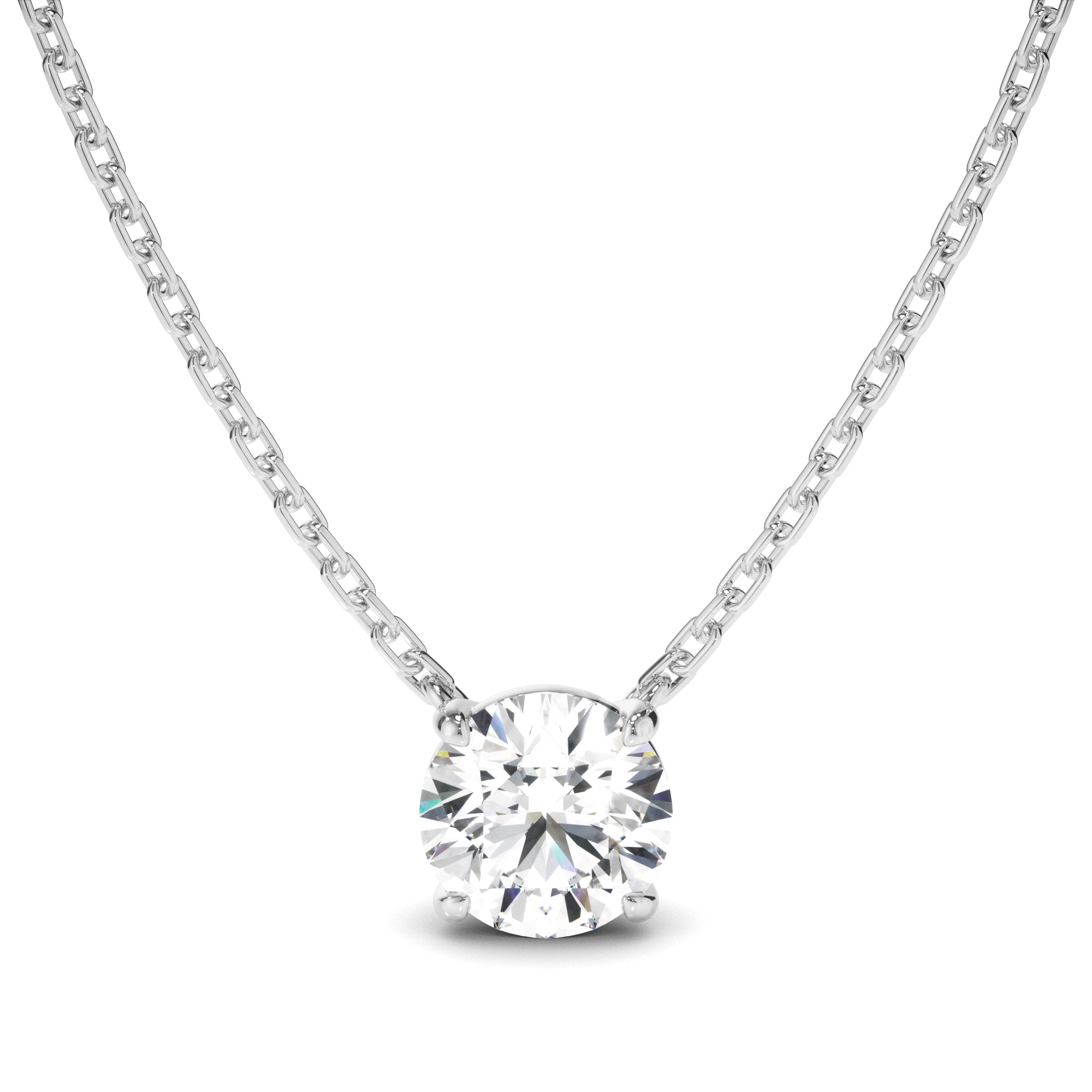 Lune - Round Brilliant Cut Diamond Necklet