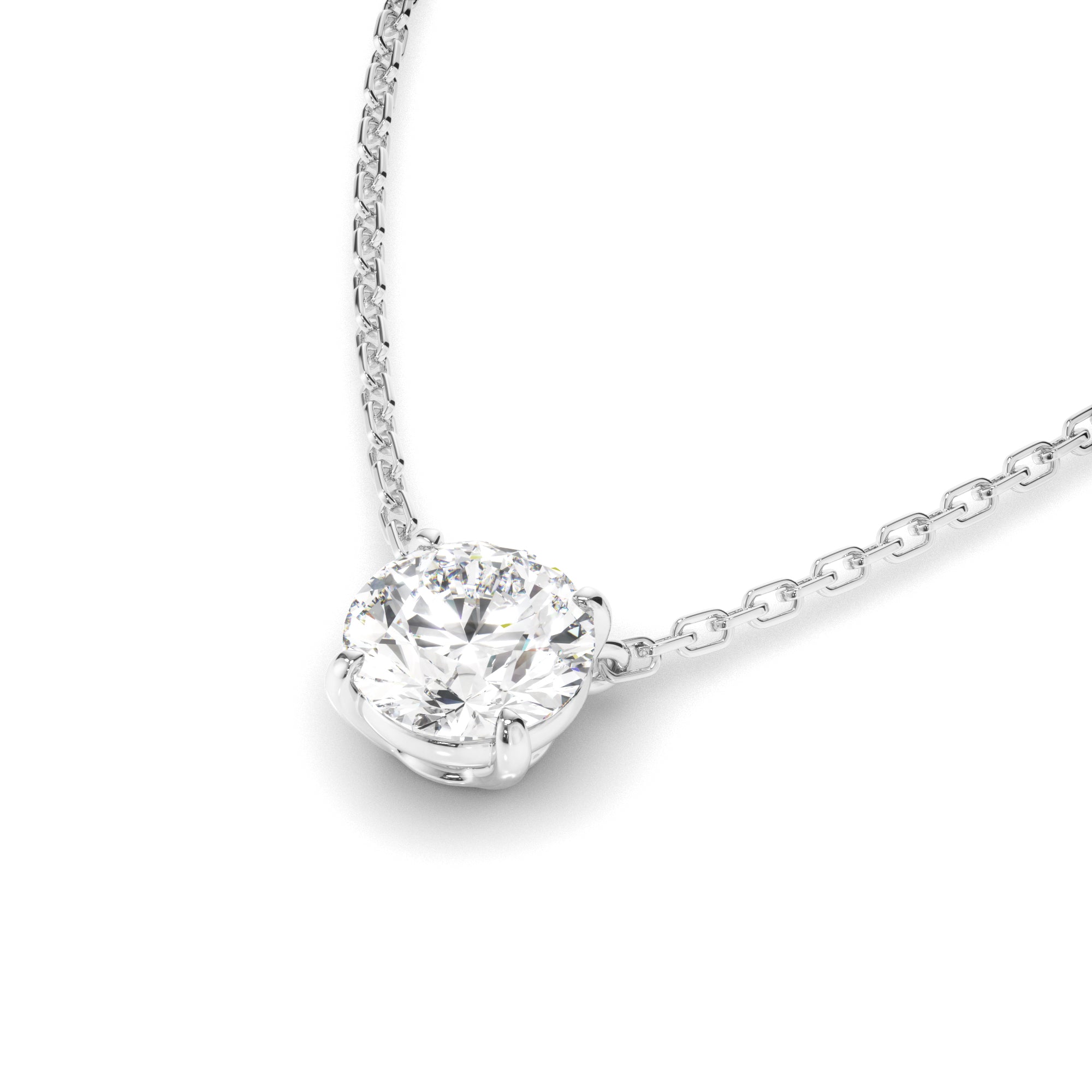 Lune - Round Brilliant Cut Diamond Necklet