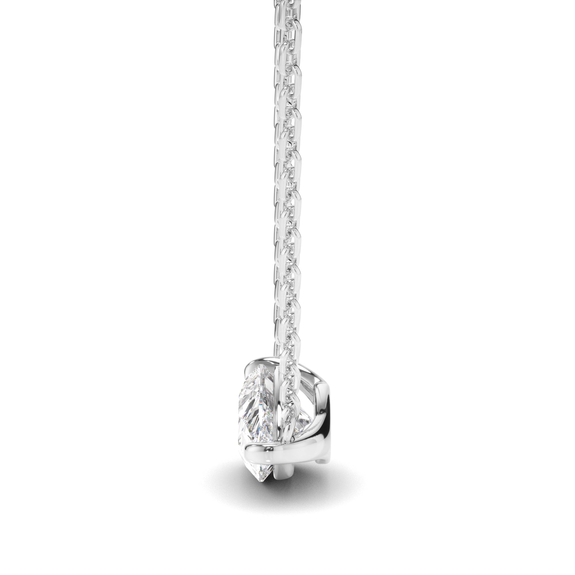 Clarisse - East West Pear Cut Diamond Necklet