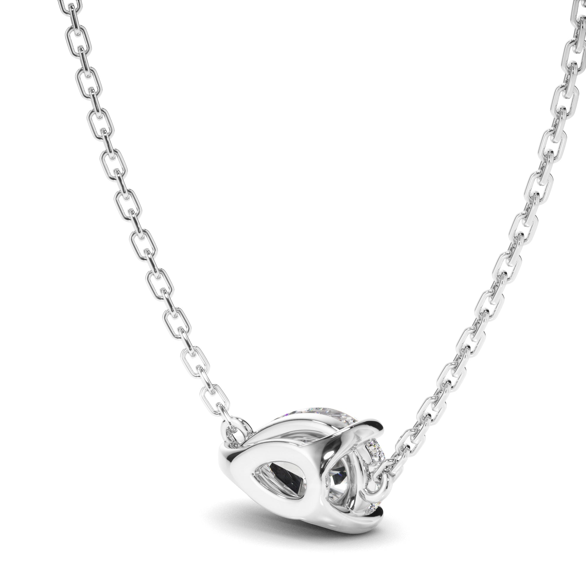 Clarisse - East West Pear Cut Diamond Necklet