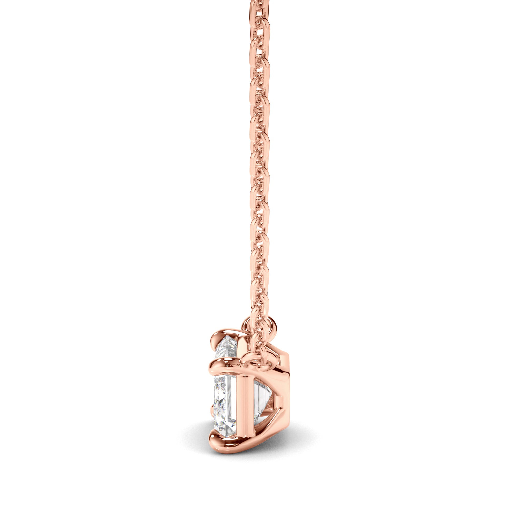 Venus - East West Emerald Cut Diamond Necklet