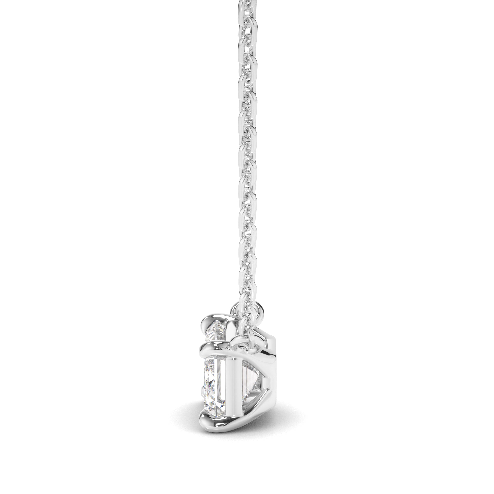 Venus - East West Emerald Cut Diamond Necklet
