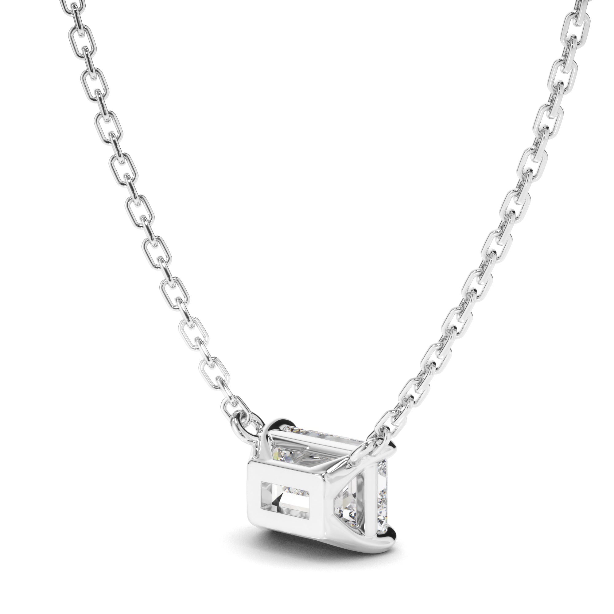 Venus - East West Emerald Cut Diamond Necklet