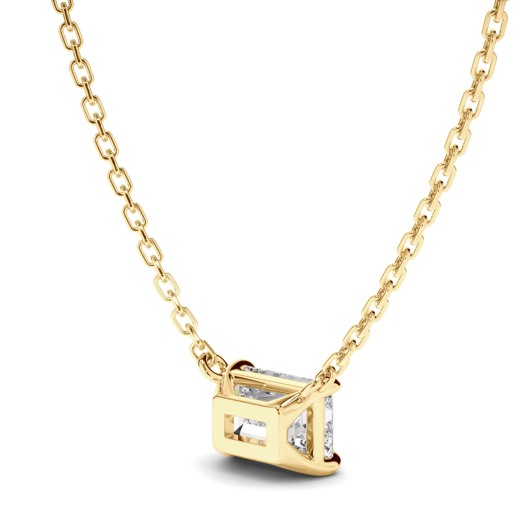 Venus - East West Emerald Cut Diamond Necklet