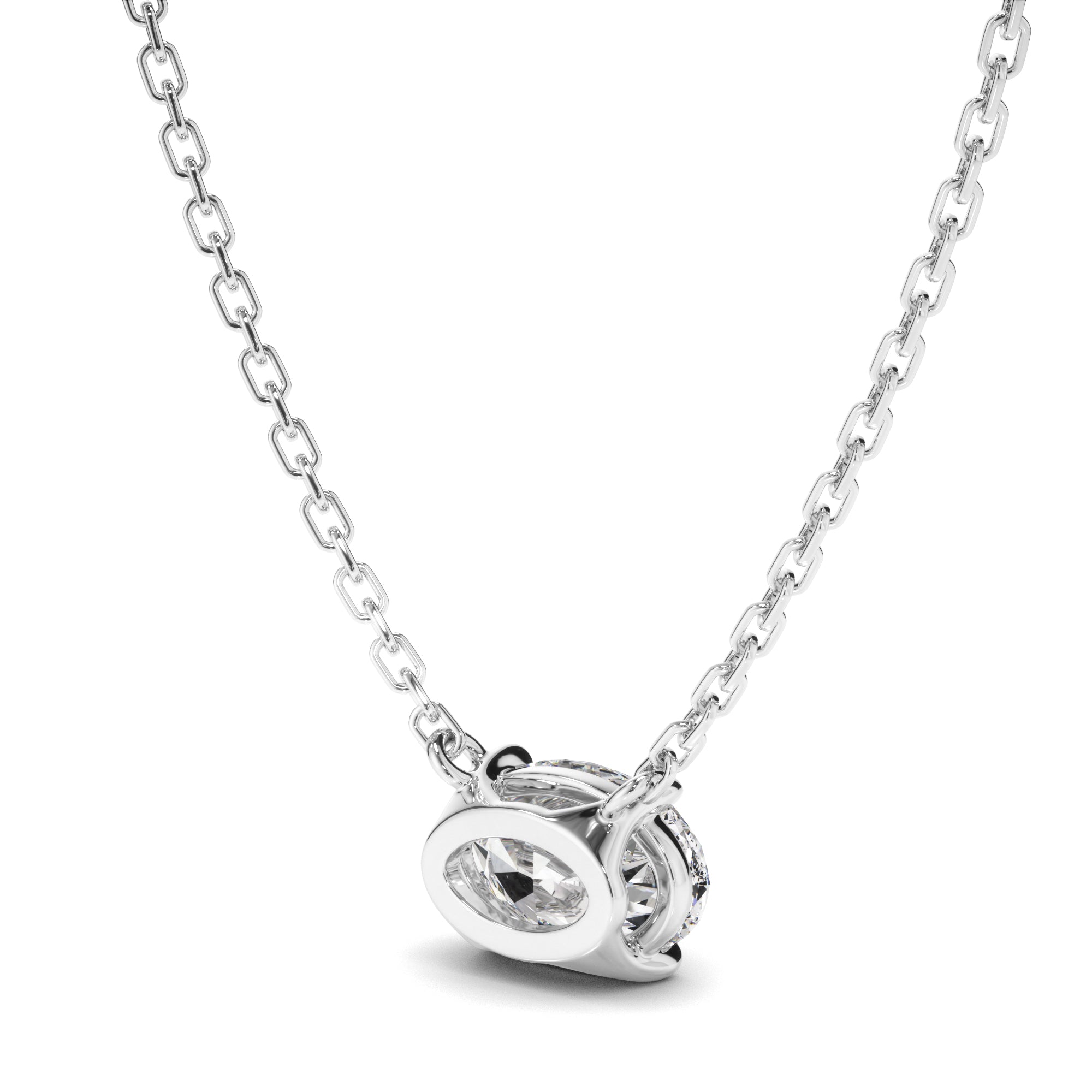 Florence - East West Oval Cut Diamond Necklet