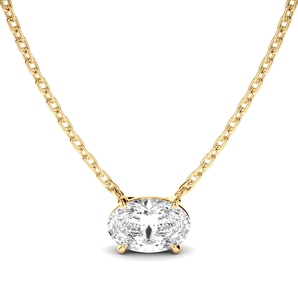 Florence - East West Oval Cut Diamond Necklet