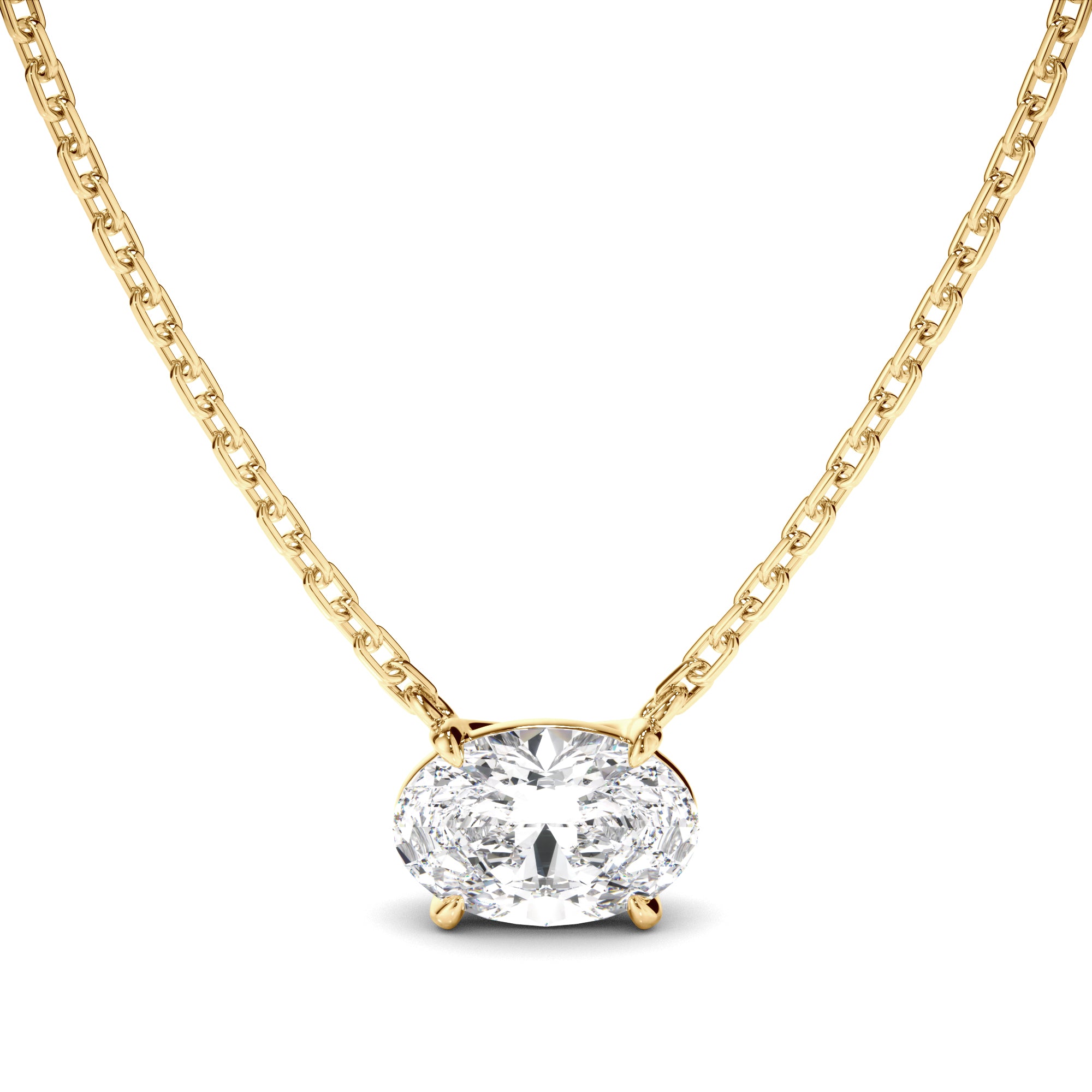 Florence - East West Oval Cut Diamond Necklet