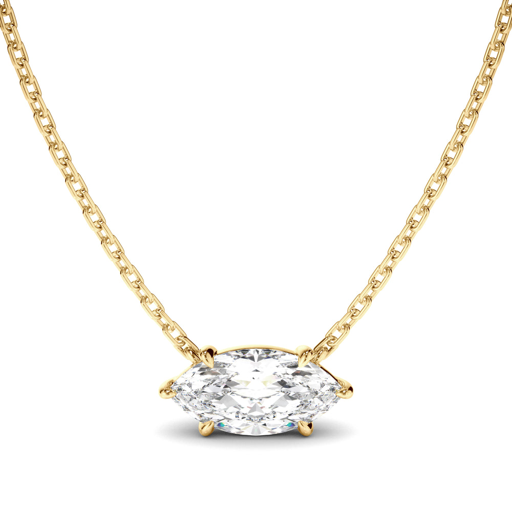 Delphine - East West Marquise Cut Diamond Necklet