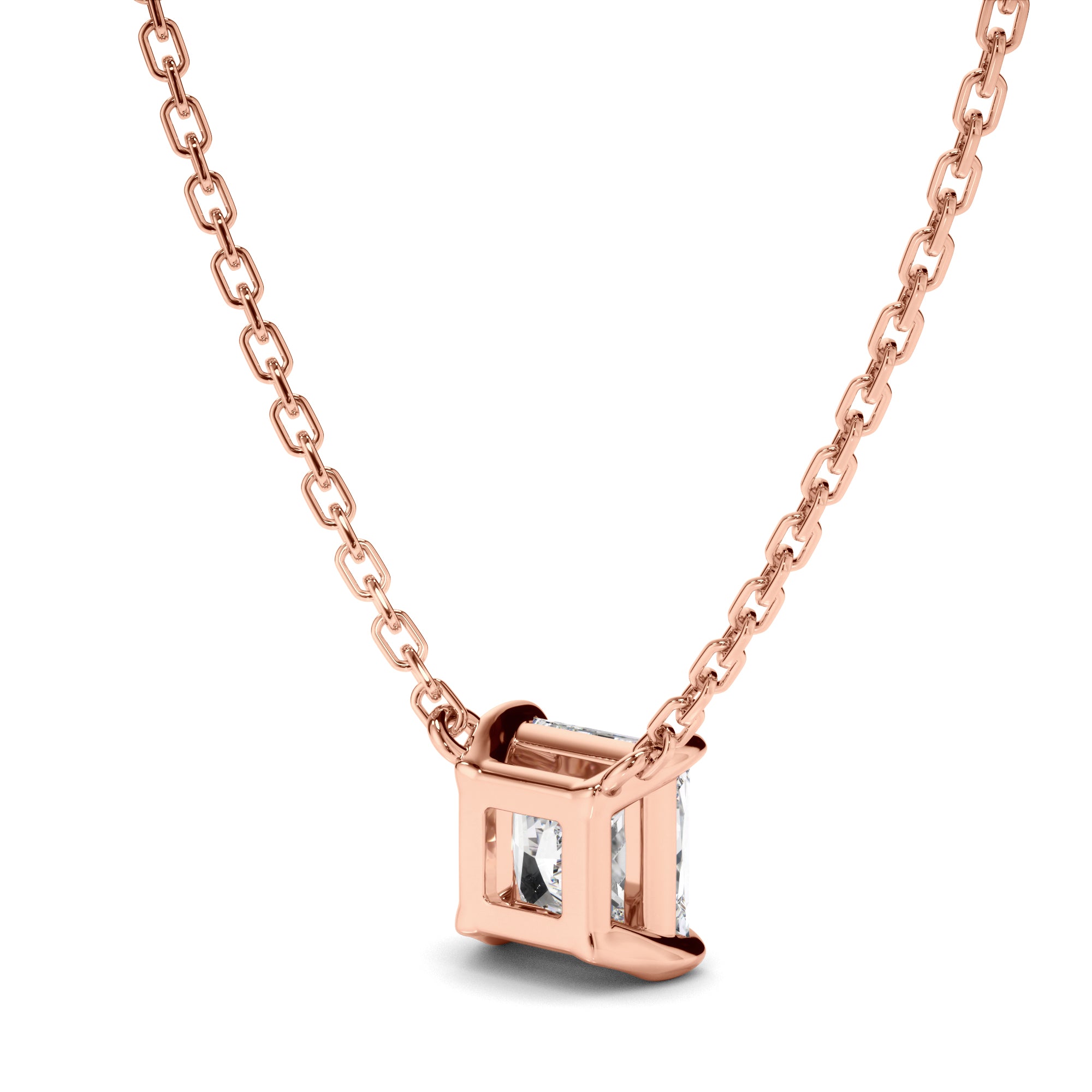 Gabrielle - Princess Cut Diamond Necklet